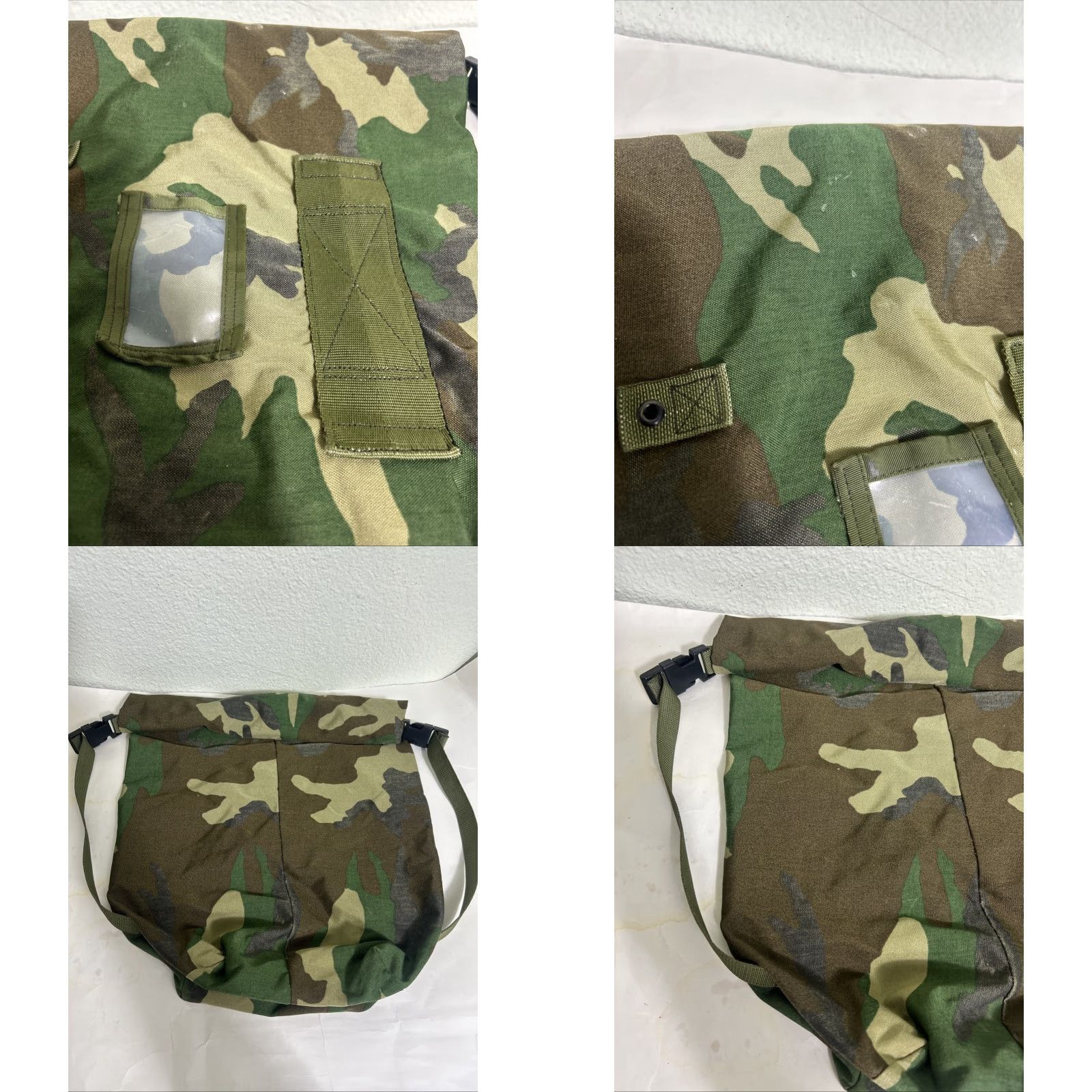 Vintage Unbranded Camo Rucksack Fold over Hook Loop 25x8x6 Size ONE SIZE - 8 Thumbnail