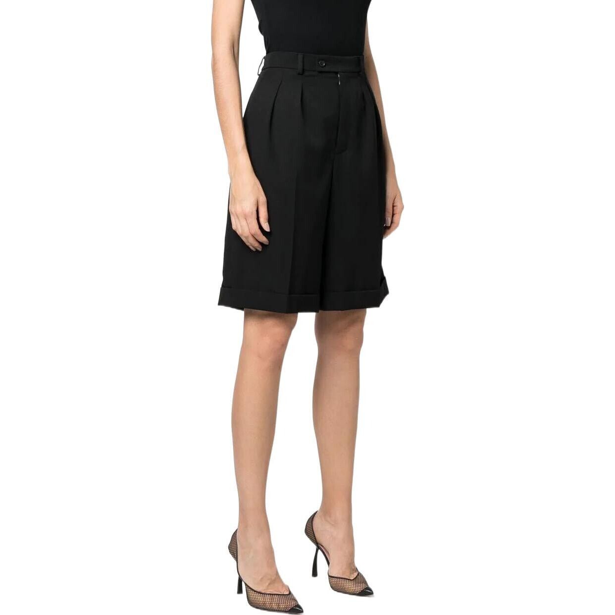 Saint Laurent Paris o1s1wg110225 702172 Short Grain De Poudre Organique in Black Size 27" / US 4 / IT 40 - 4 Thumbnail