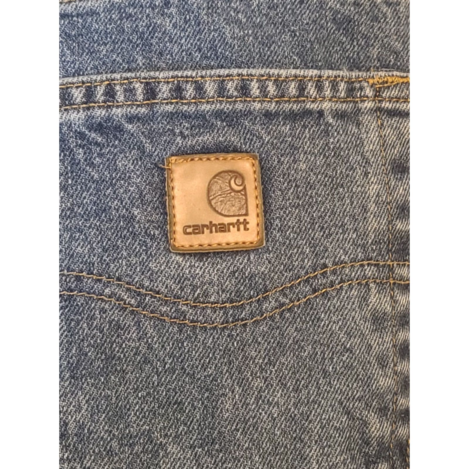 Carhartt Carhartt Jeans - Relaxed Fit Straight Leg 40x33 Light Wash Denim Men’s 5-Pocket Zipper Logo Size US 40 / EU 56 - 5 Thumbnail