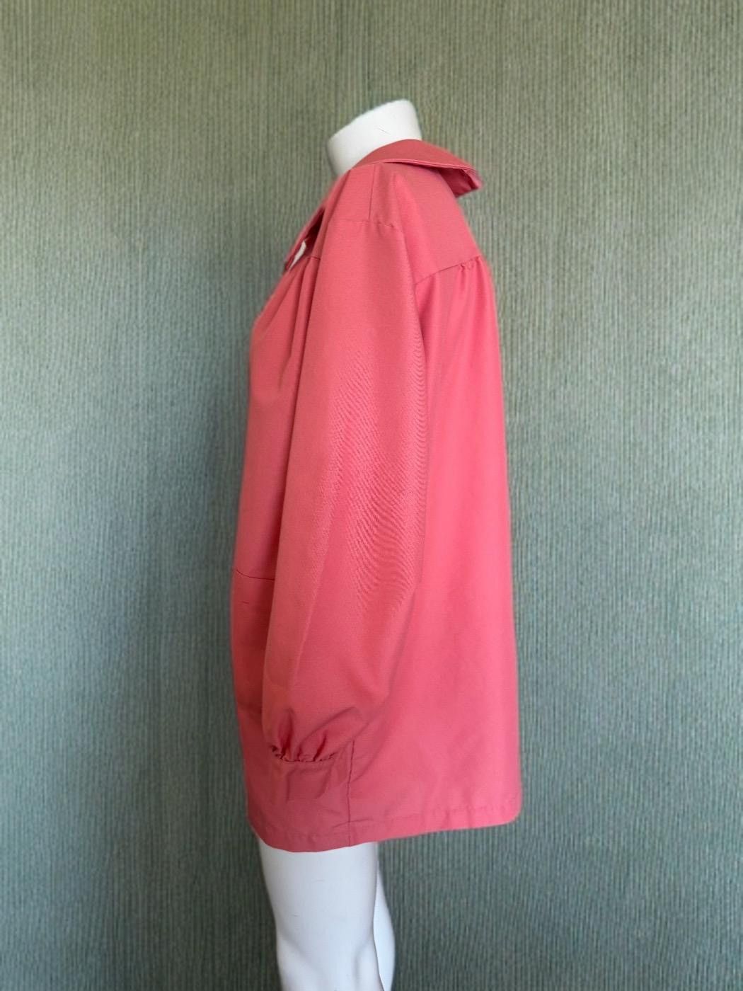 Other Vintage Angelica large Pink Ladies blazer coat long length Size L / US 10 / IT 46 - 4 Thumbnail
