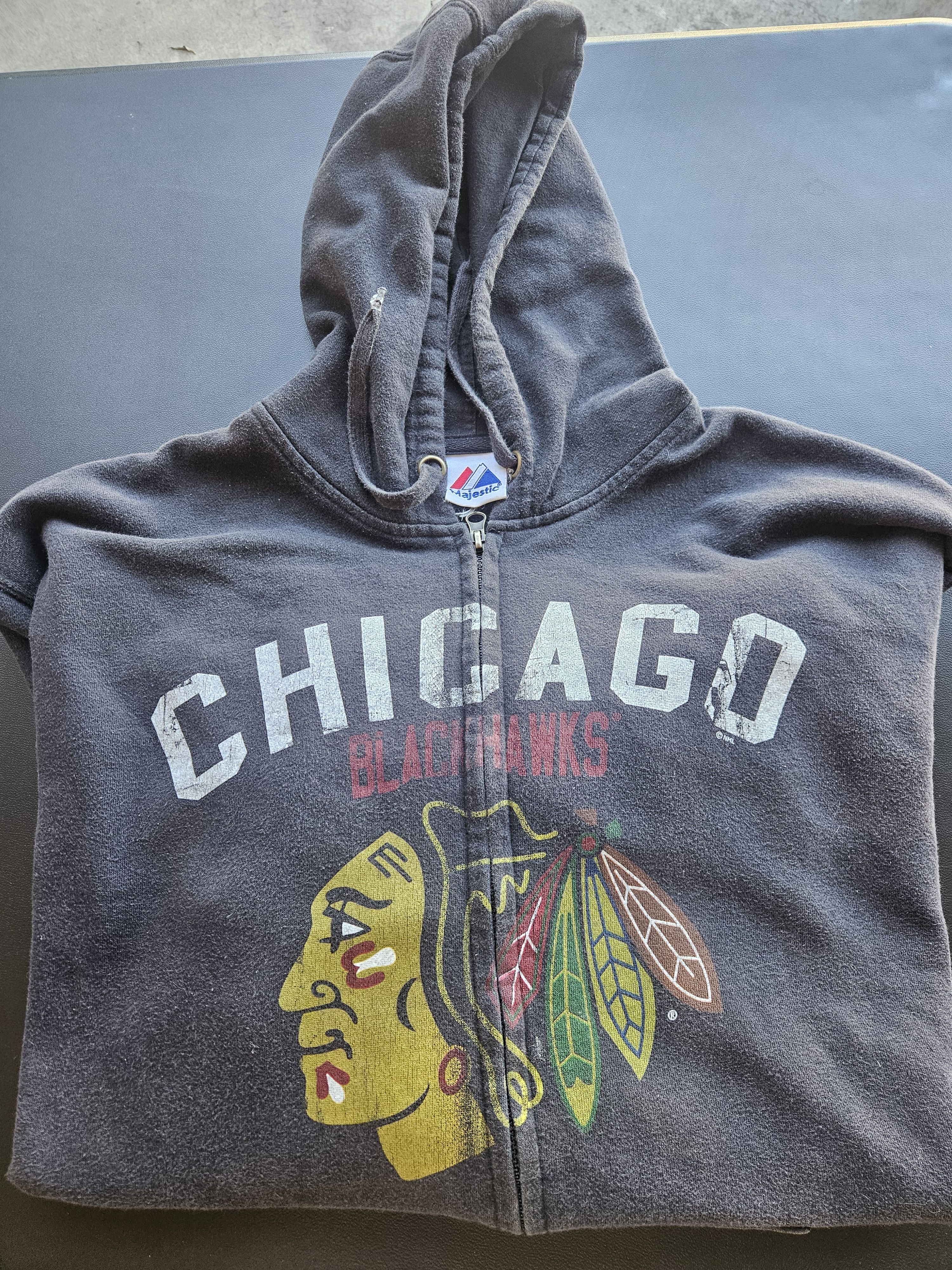 Majestic Chicago Blackhawks Y2K NHL Majestic Full Zip-Up Hoodie Size US L / EU 52-54 / 3 - 7 Thumbnail