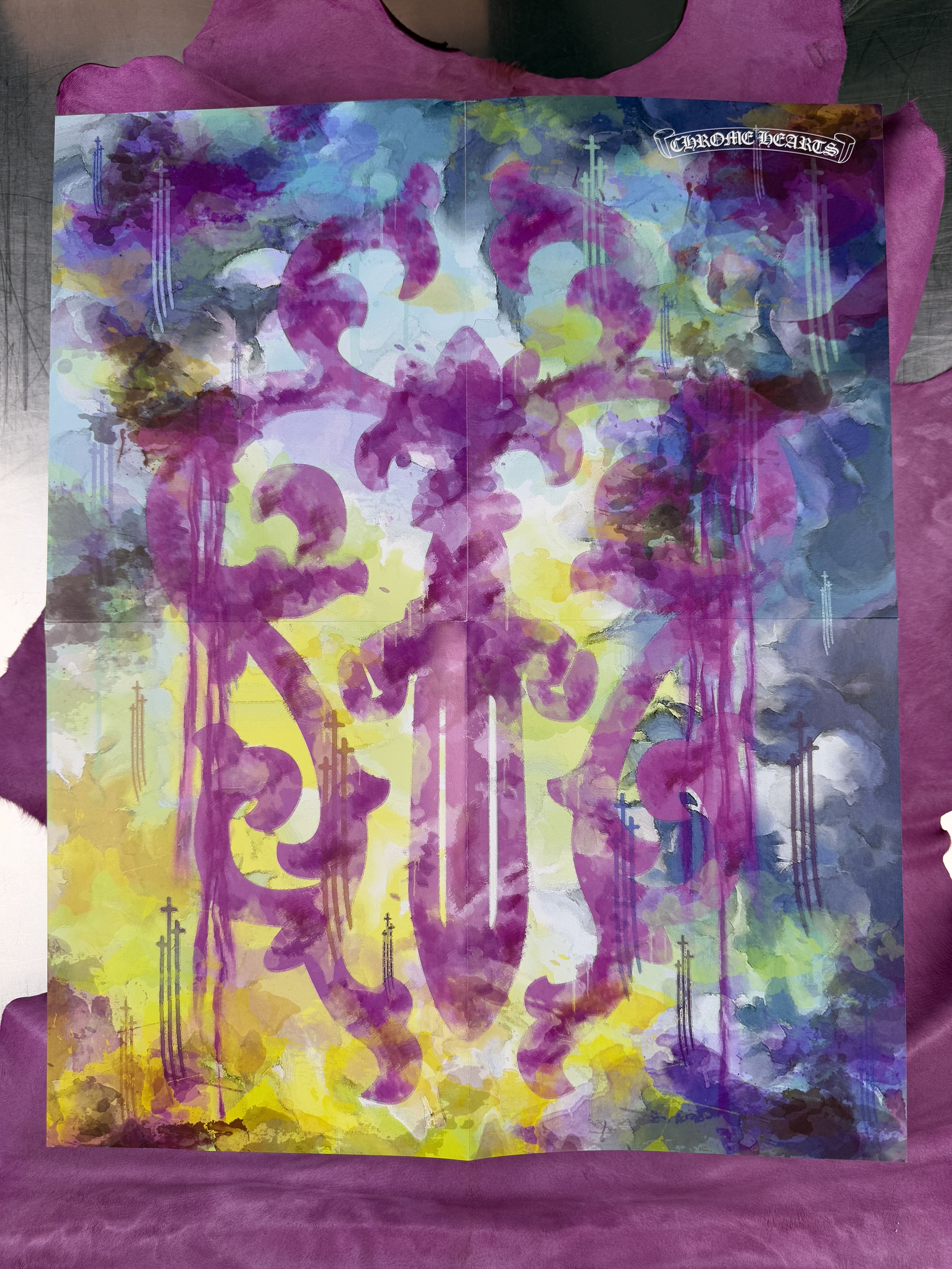 Pre-owned Chrome Hearts Two Sided Poster In Multi