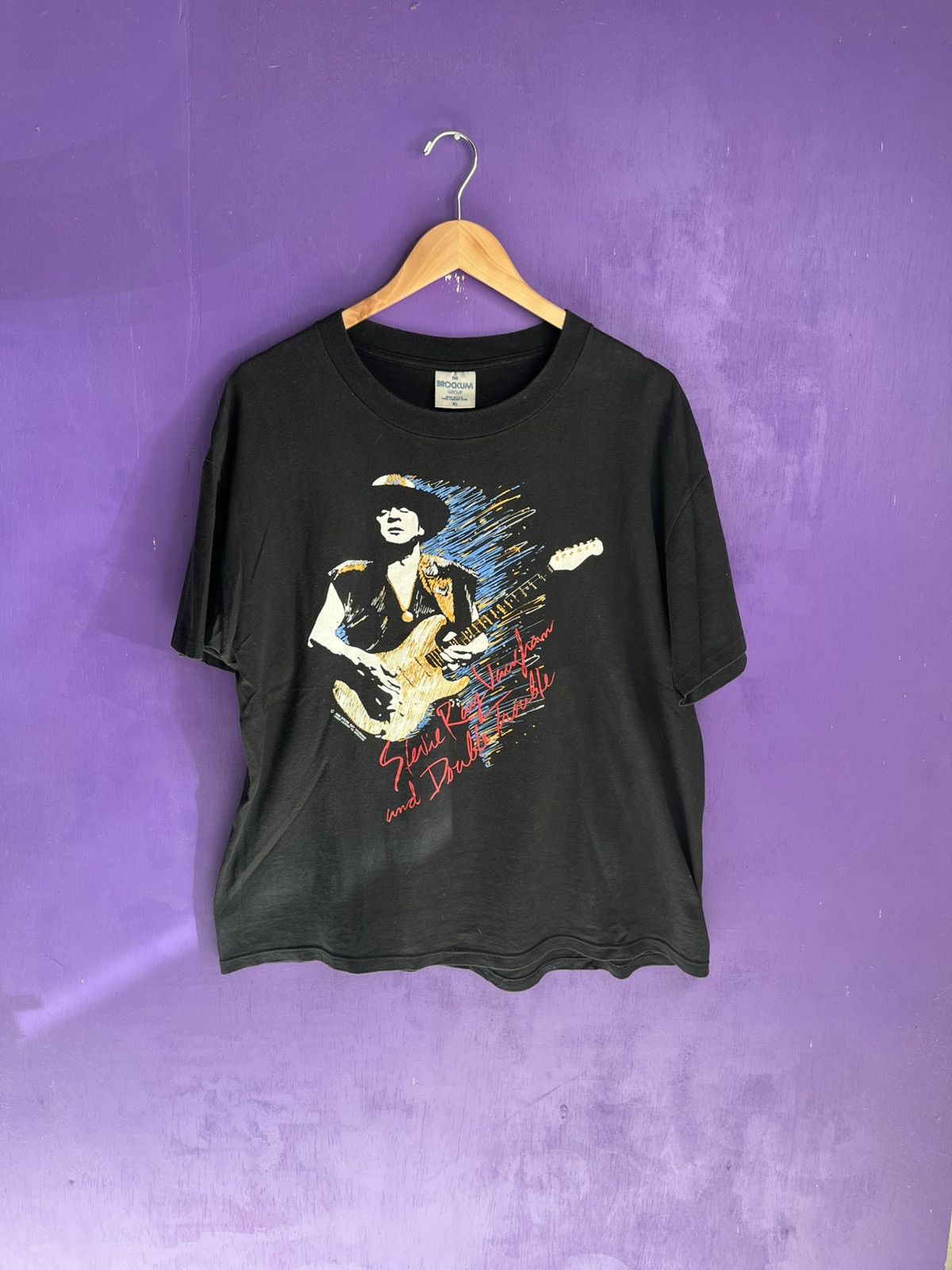 Vintage 1990 Stevie ray Vaughan double trouble tour tee
