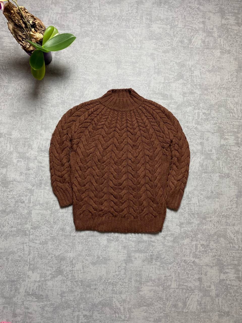 Sezane Ia Maille Sezane Wool coarse knitted brown Sweater Size S / US 4 / IT 40 - 1 Thumbnail