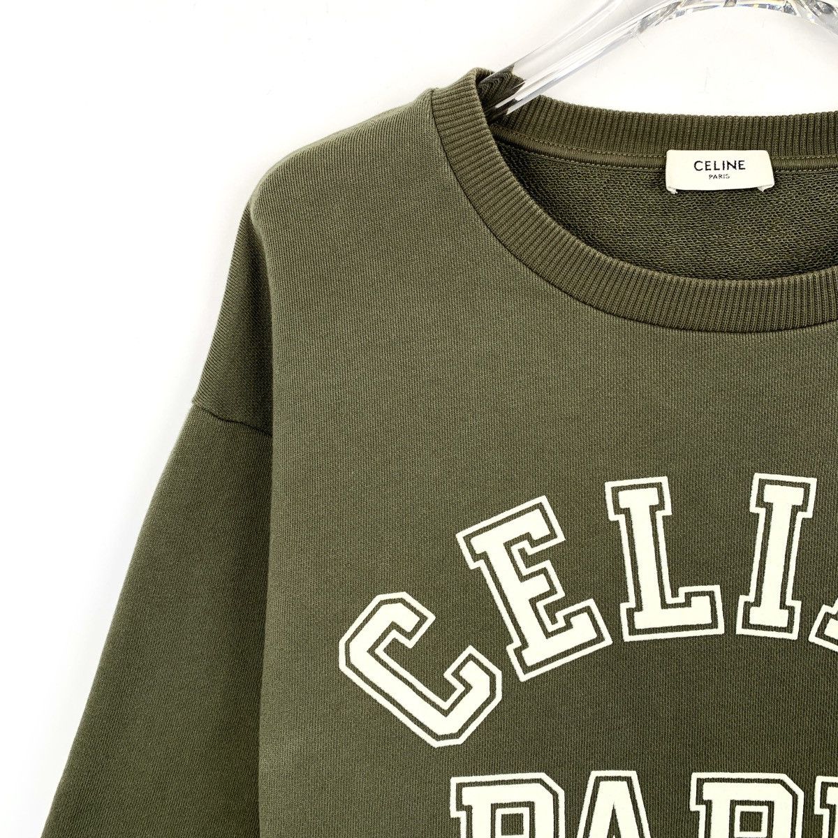 Celine Celine Army Green Letter Print Short Sleeve T-shirt K26WX Size XS / US 0-2 / IT 36-38 - 3 Thumbnail