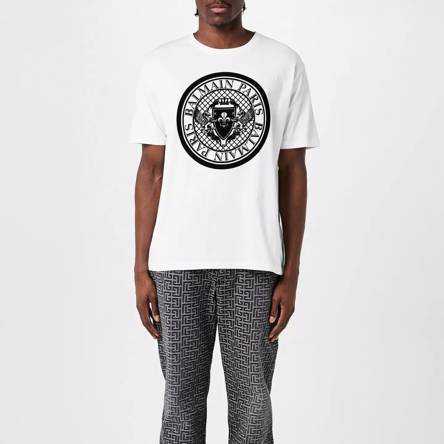 Balmain o1g2r1mq0426 Coin T Shirt in White Size US XL / EU 56 / 4 - 3 Thumbnail