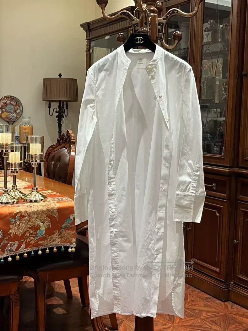 Hermes Hermes White shirt dress Size XS / US 0-2 / IT 36-38 - 3 Thumbnail