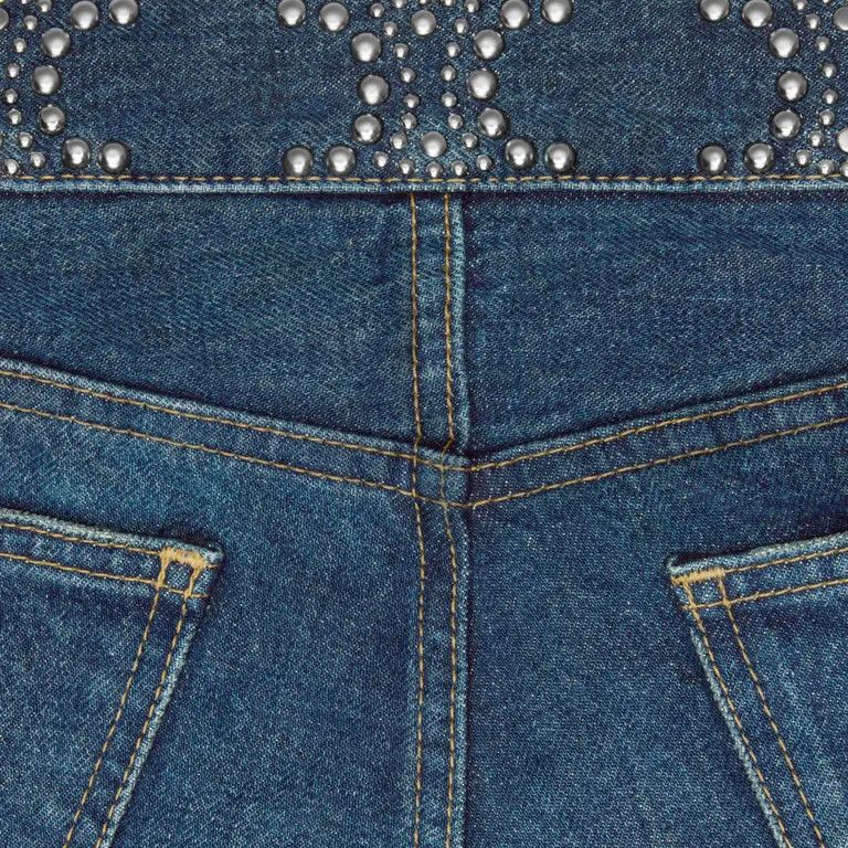 Celine o1w1db11225 2N973107P Denim Mini Short in Blue Size 32" / US 10 / IT 46 - 5 Thumbnail