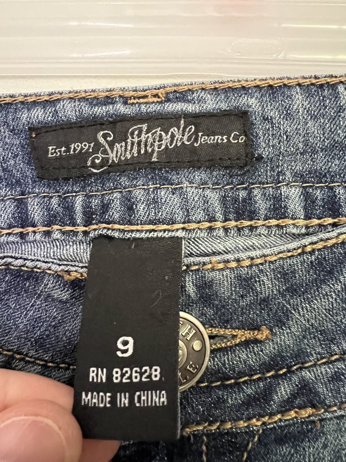 Southpole Vintage Y2K SouthPole Low waisted Womens Wide Leg Jeans Size 30" / US 8 / IT 44 - 3 Thumbnail