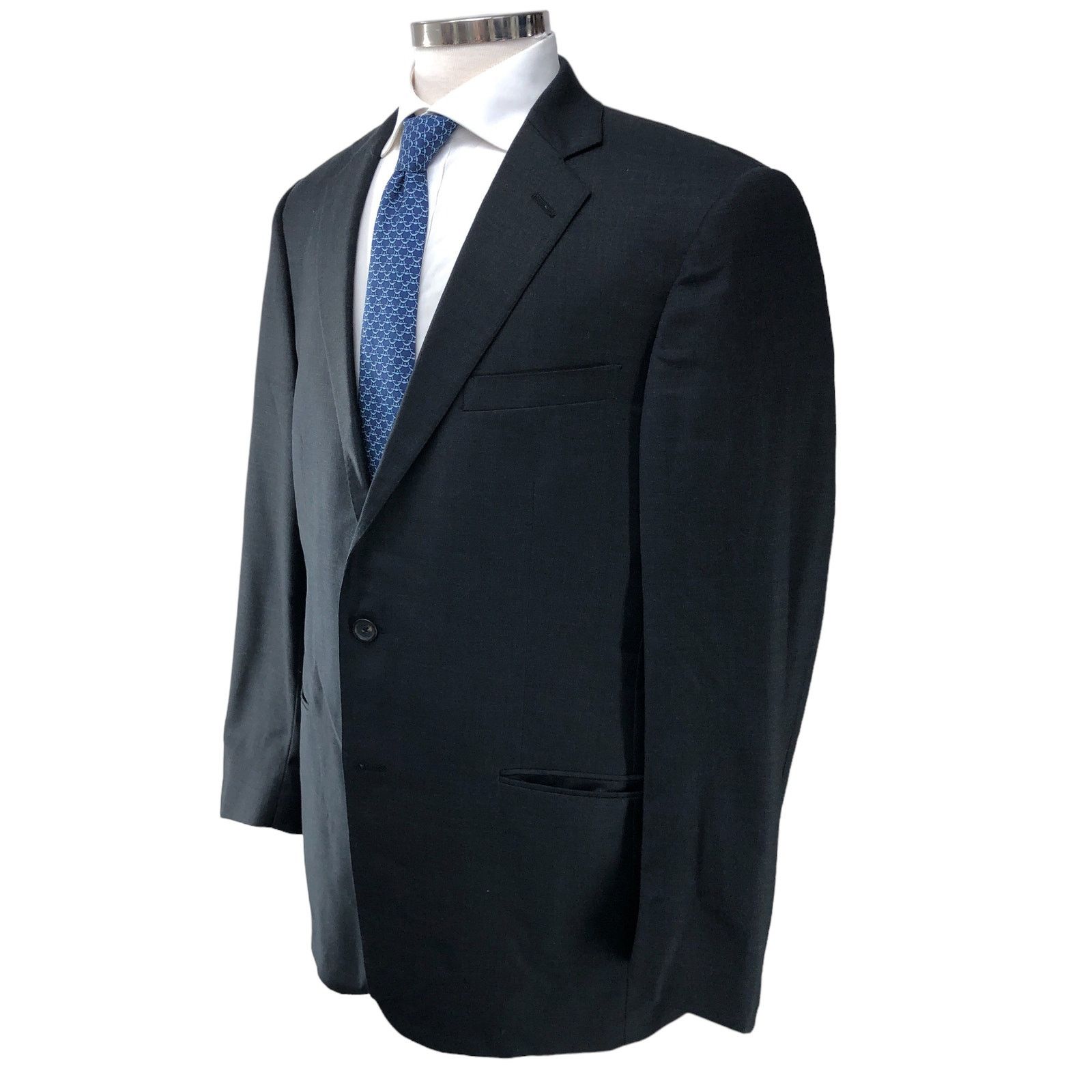 Hart Schaffner Marx Hart Schaffner Marx Mens 44R Sport Coat Gray 2 Button USA Size 44R - 5 Thumbnail