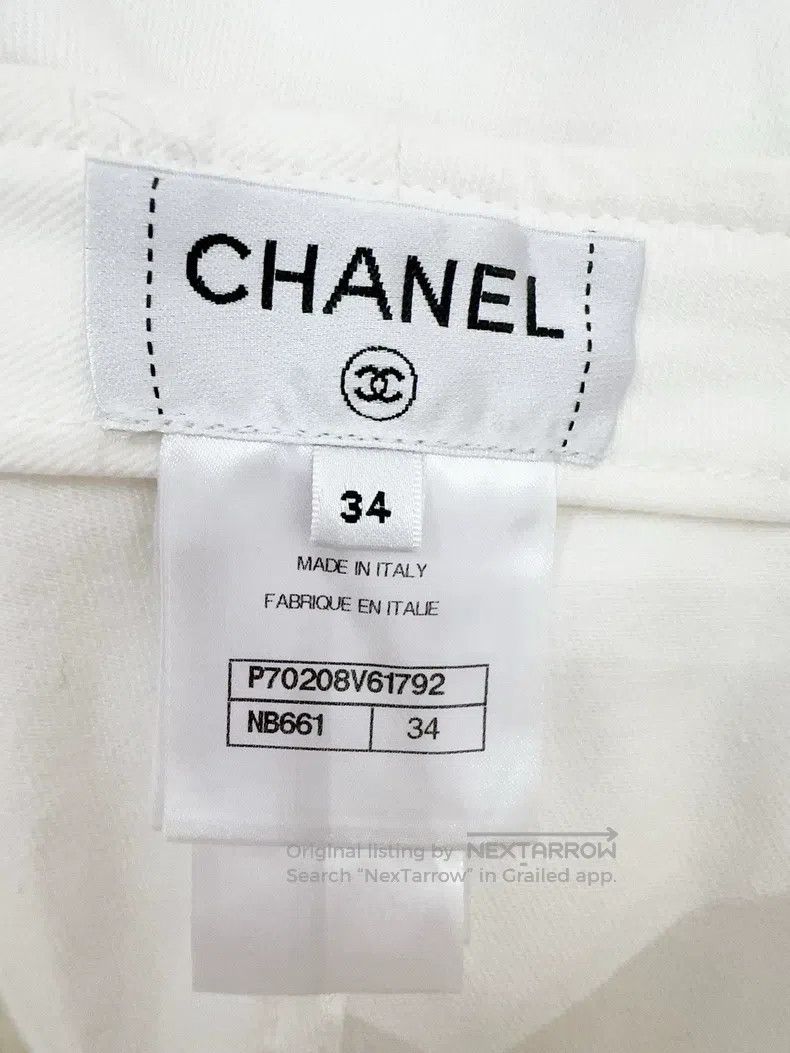 Chanel Chanel 21P white camelia relief jeans Size 42" / US 20 - 6 Thumbnail
