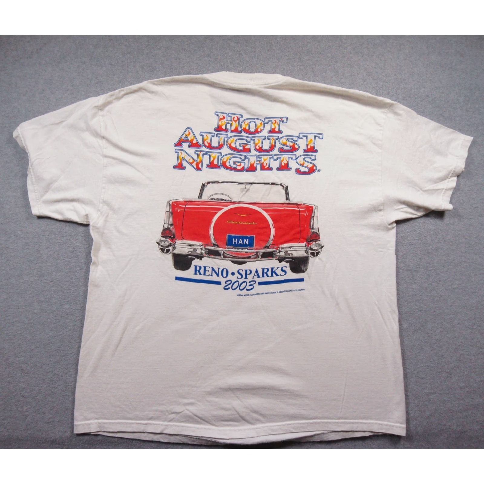 Port & Company VINTAGE Hot August Nights Shirt Mens XL White Cars Tee 2003 Y2K Port & Company T-Shirt Cars Mens XL White Vintage Fashion Size US XL / EU 56 / 4 - 7 Thumbnail
