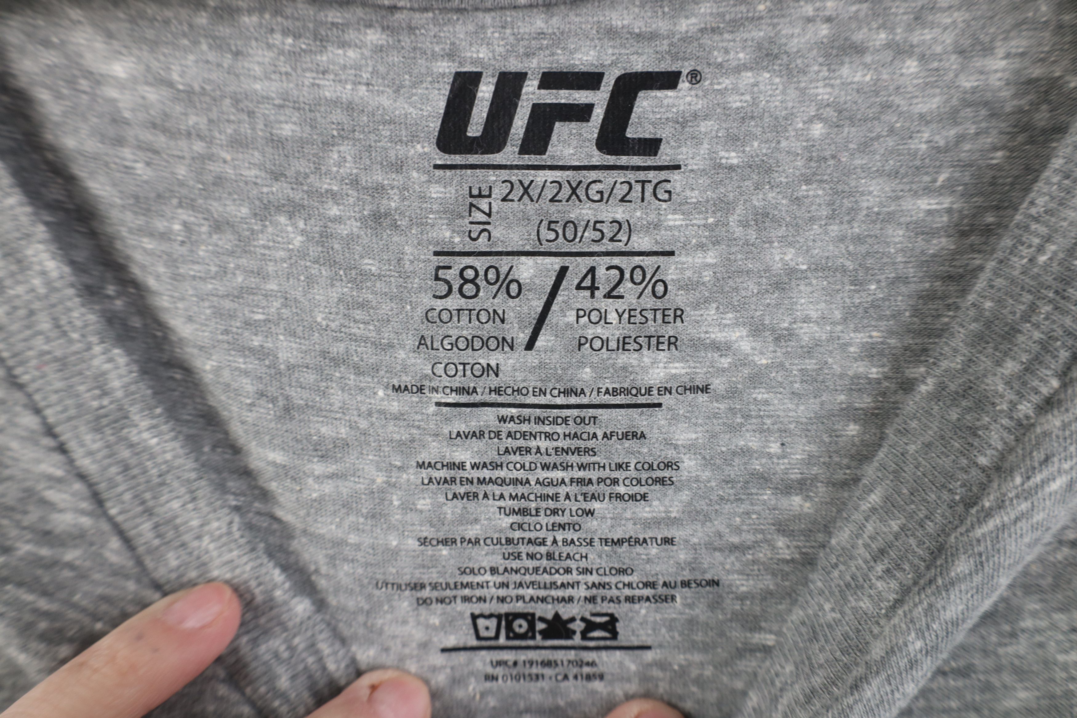 Vintage Y2K UFC Spell MMA Fighting Jersey Knit T-Shirt Heather Gray Size US XXL / EU 58 / 5 - 7 Thumbnail