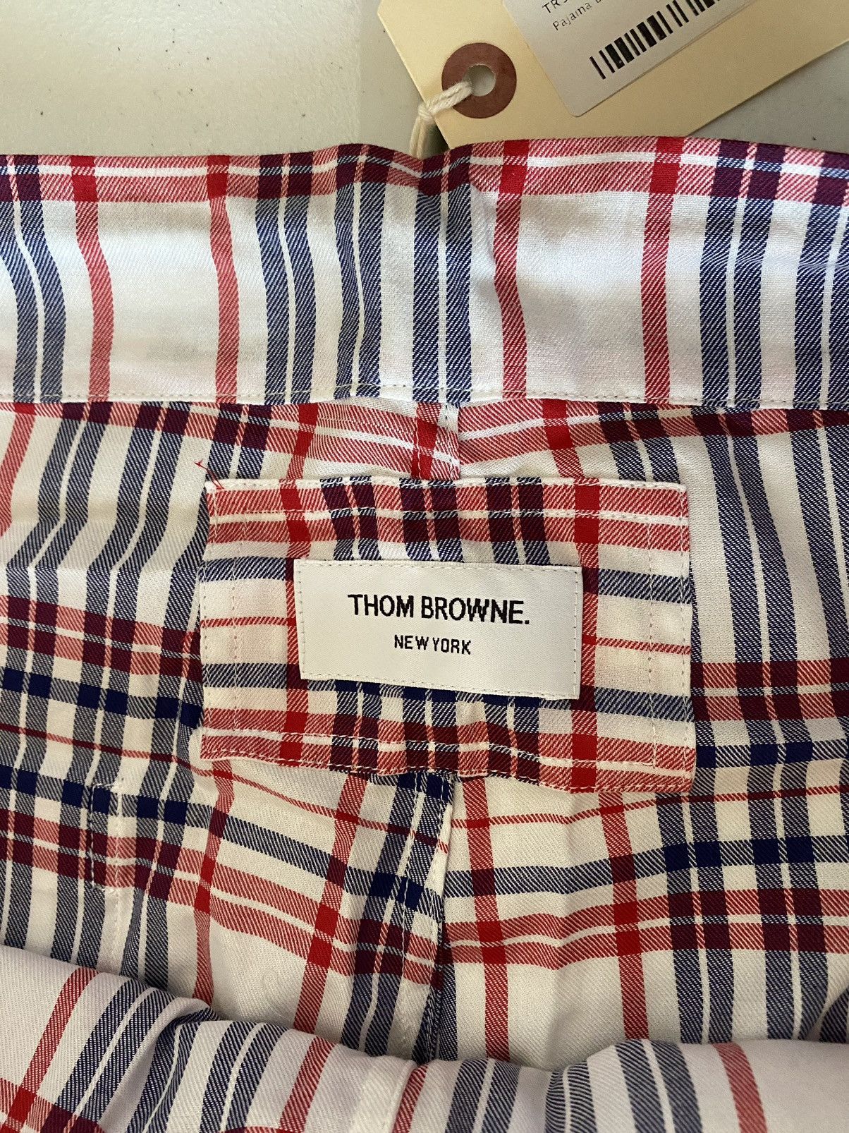 Thom Browne Thom Browne r/w/b xtreme flannel check pajama bottom 1 NWT Size US 35 - 3 Thumbnail