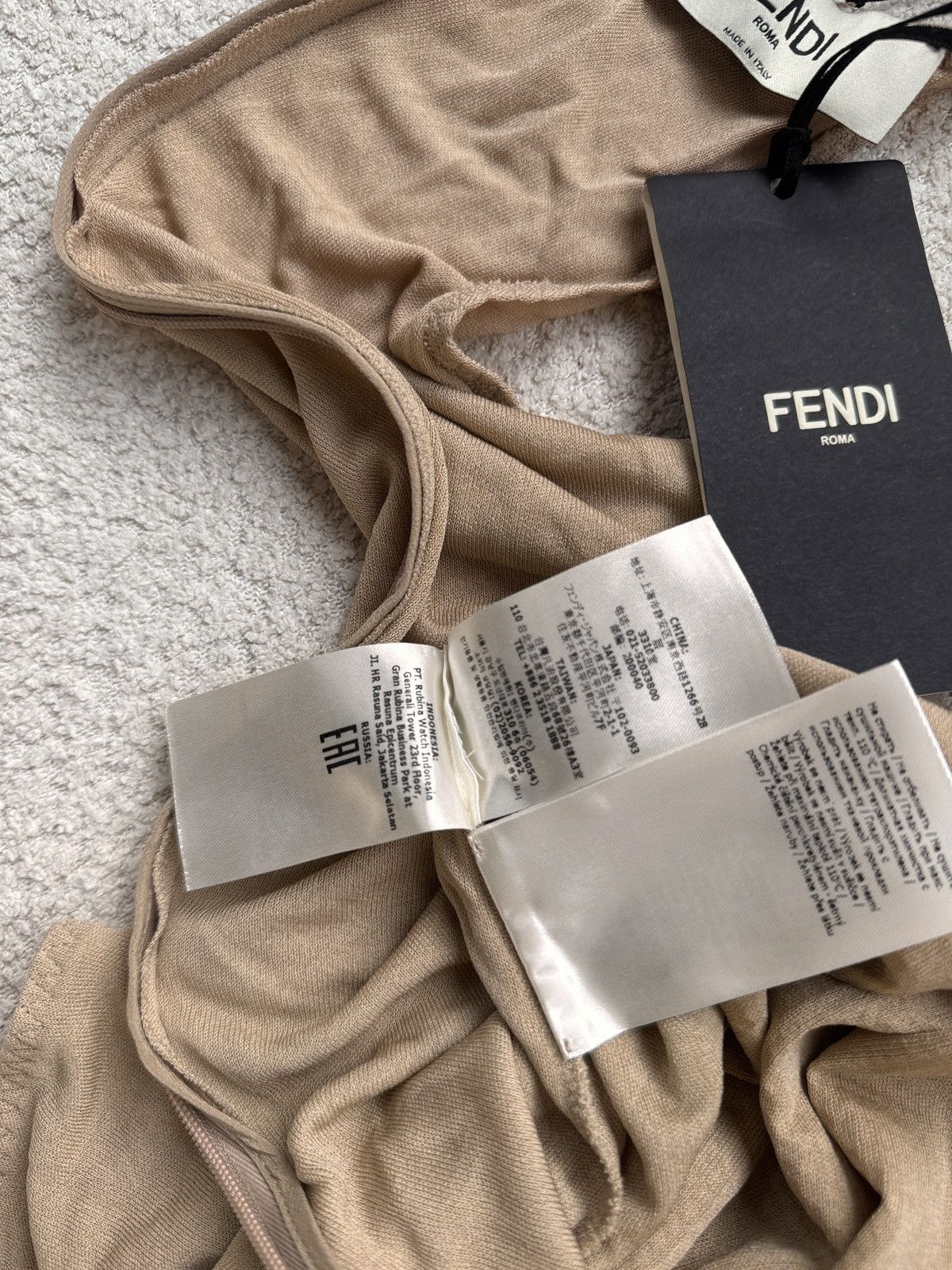 Fendi Fendi Yellow Jersey Dress Size XS / US 0-2 / IT 36-38 - 17 Thumbnail