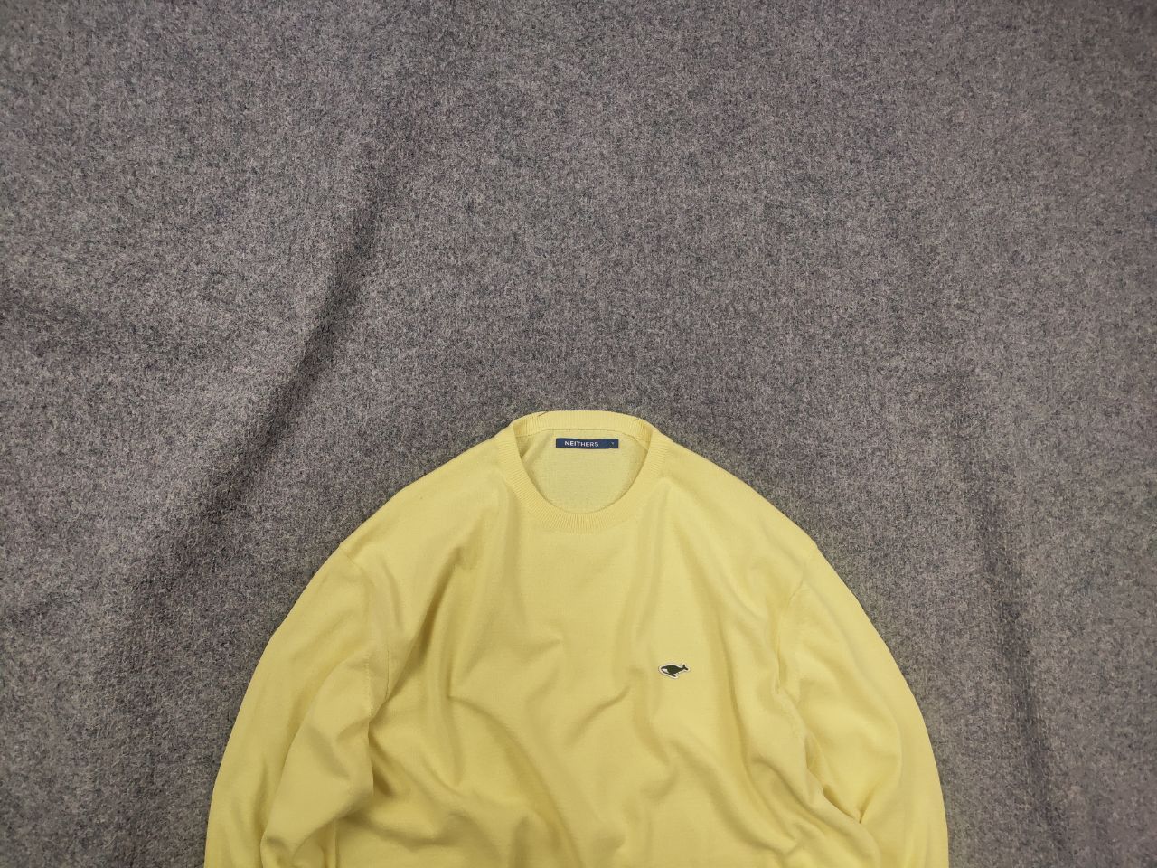 Japanese Brand Neithers Japan Design lemon Yellow Crew neck Jumper logo Size US XL / EU 56 / 4 - 1 Thumbnail