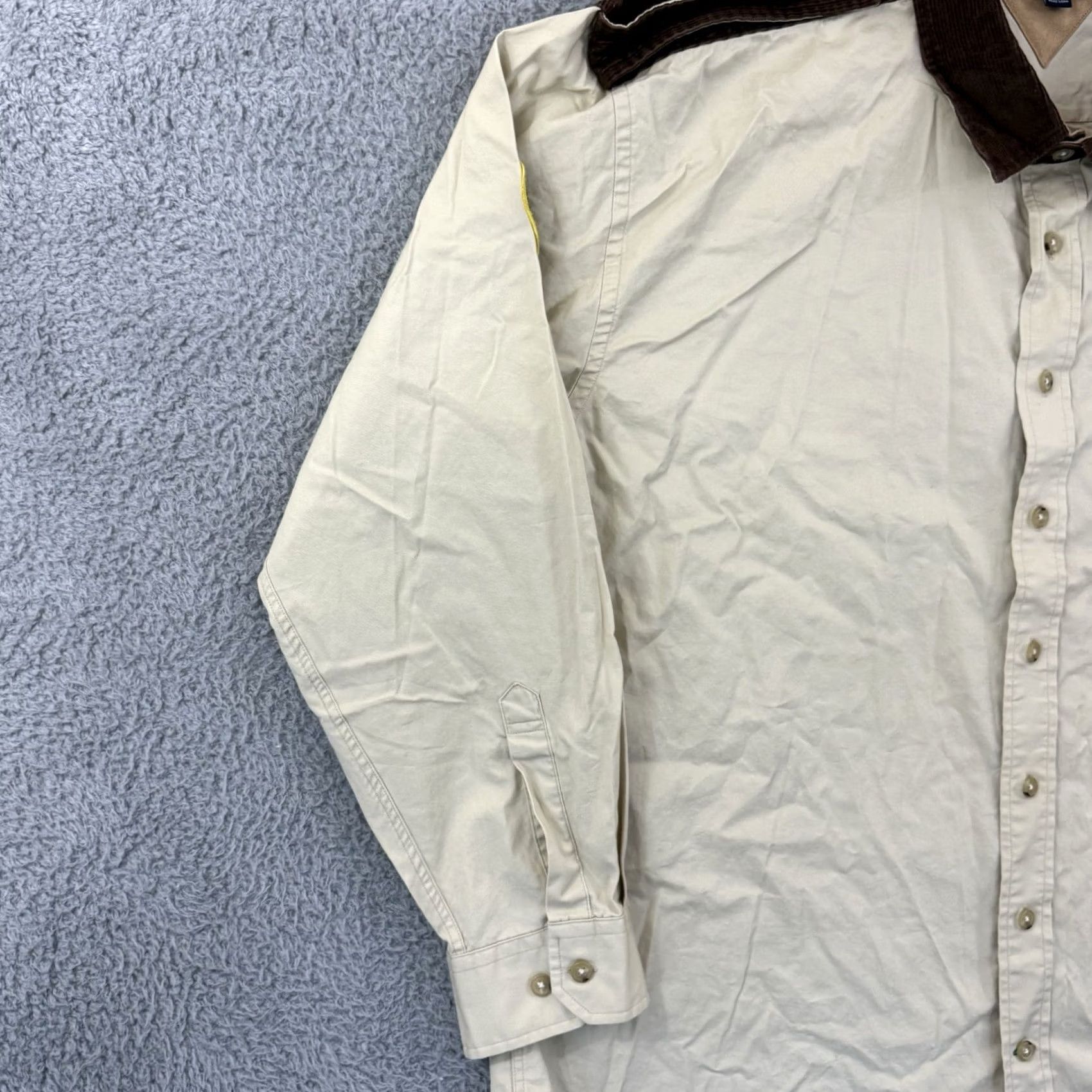 Tommy Hilfiger VINTAGE Tommy Hilfiger Shirt Mens 2XL Expedition Patrol Ranger Long Sleeve Y2K Beige Cotton Blend Button-Up Size US XXL / EU 58 / 5 - 5 Thumbnail