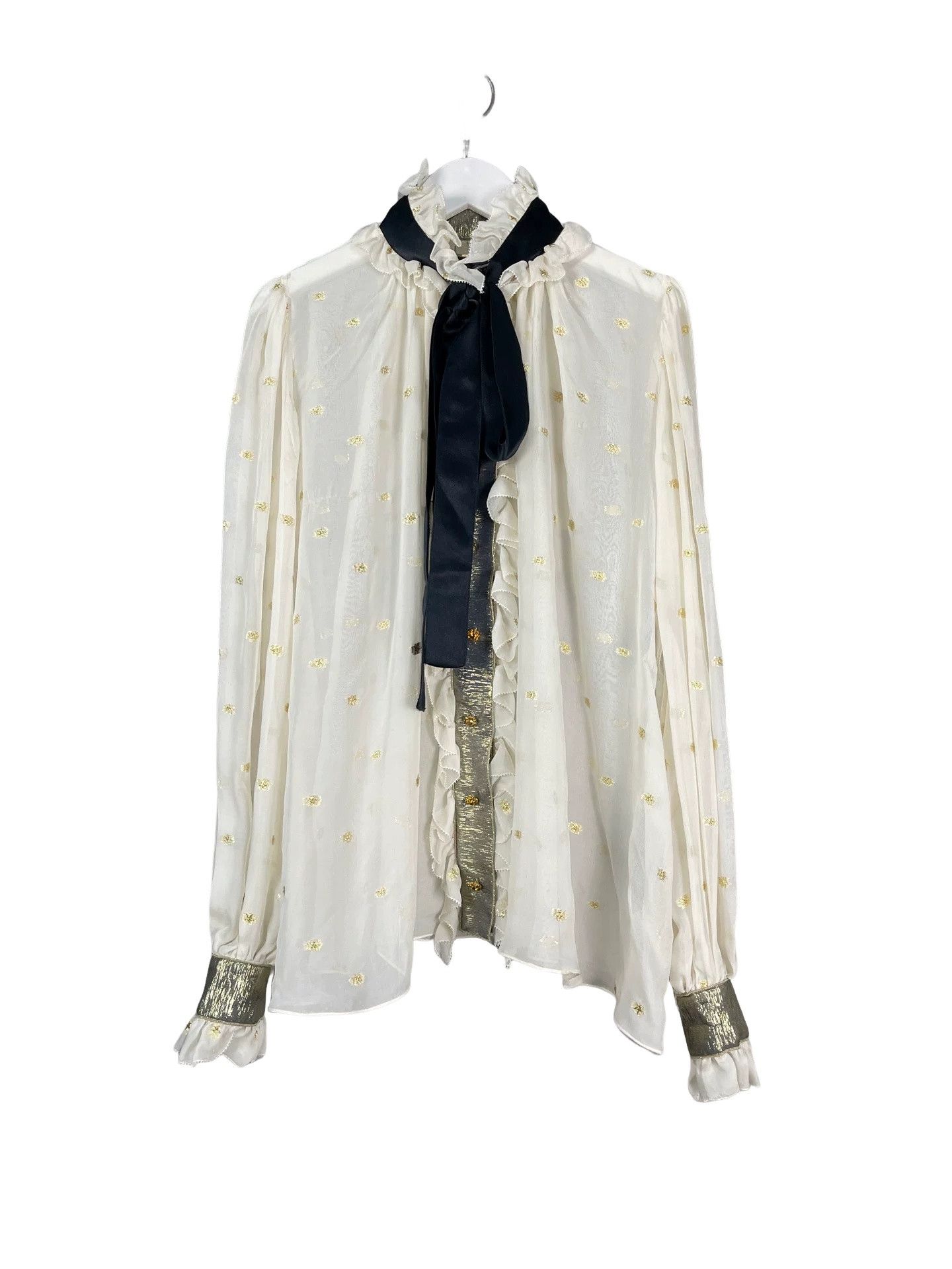 Dolce & Gabbana Dolce & Gabbana Gold Pattern Blouse IT 38 Size XS / US 0-2 / IT 36-38 - 1 Thumbnail