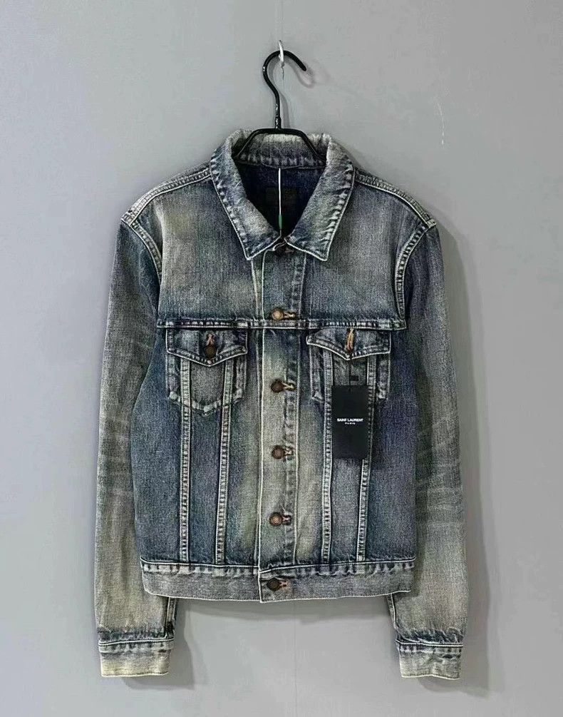 Saint Laurent Paris Saint Laurent Paris Wash and make old denim jacket-2506 Size US M / EU 48-50 / 2 - 1 Thumbnail