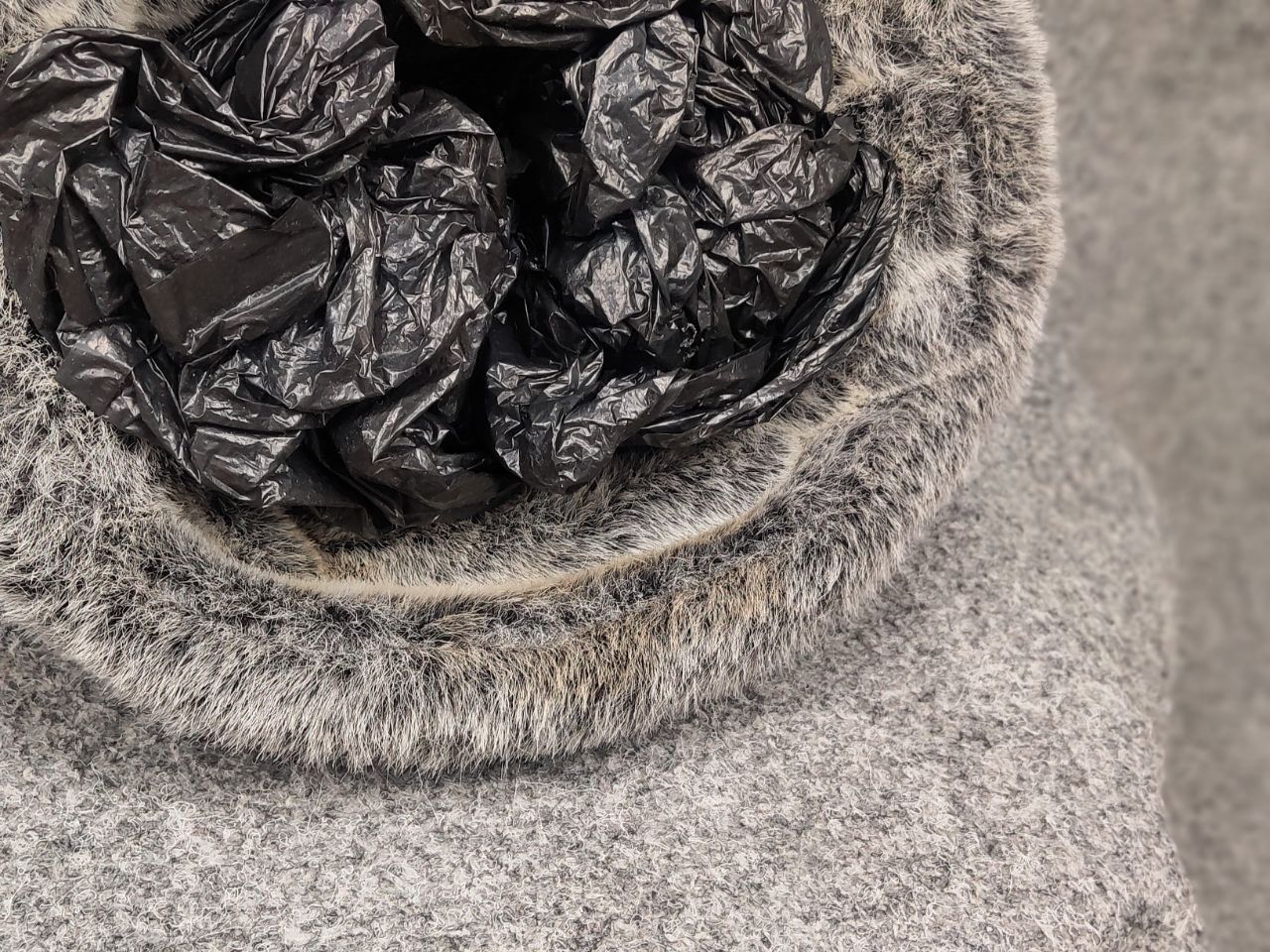 Japanese Brand Vintage Y2K Japan Style Fuzzy Gray Hat Panama Cap Unisex Size ONE SIZE - 7 Thumbnail
