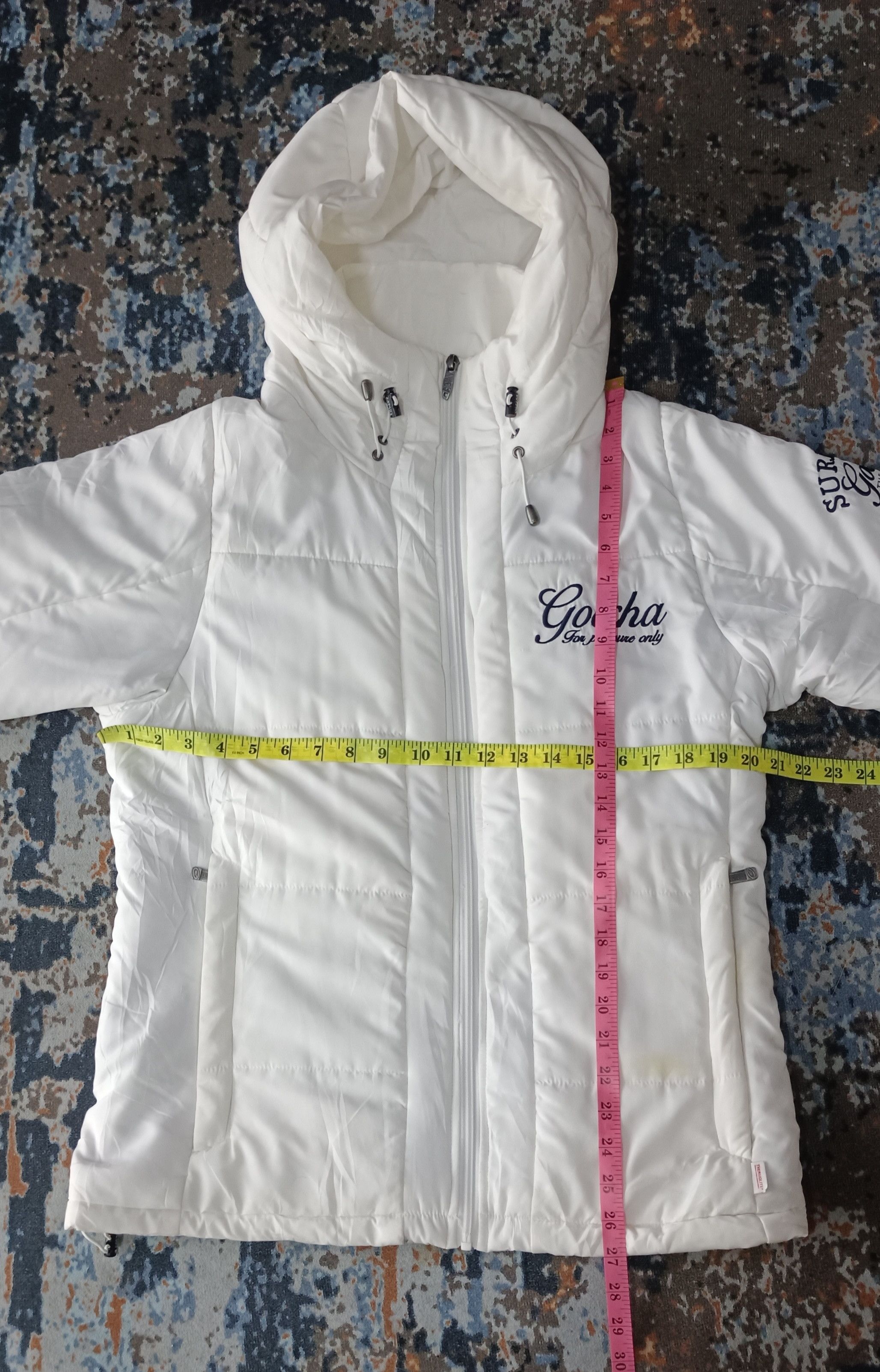 Gotcha GOTCHA Big Spell Out Puffer Hoodie Jacket Size US M / EU 48-50 / 2 - 23 Thumbnail