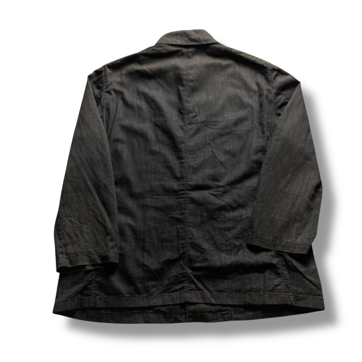 Issey Miyake 🇯🇵 VINTAGE INTERMEZZO BUTTON UP ABSTRACT DENIM CHORE JACKET Size US L / EU 52-54 / 3 - 2 Thumbnail