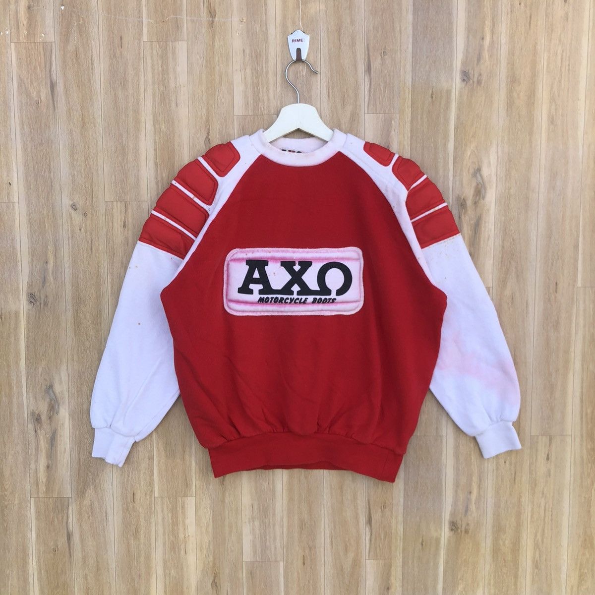 Vintage Vintage Axo Motorcycle Boots Safety Sweatshirt Size US M / EU 48-50 / 2 - 1 Thumbnail