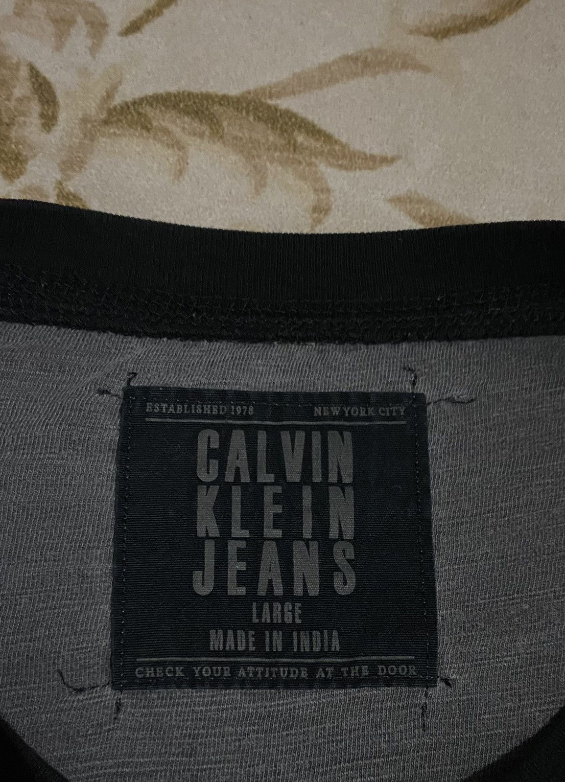 Calvin Klein Calvin Klein Skull Punk Design Style Long Sleeve Tee Size US L / EU 52-54 / 3 - 5 Thumbnail