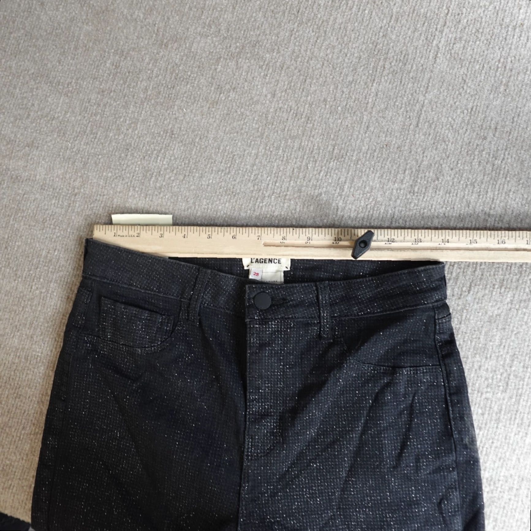 L'AGENCE L'Agence Jeans 28 Black Margot High Rise Slim 5-Pocket Denim Cropped Womens XS-XL? Size 29" - 5 Thumbnail