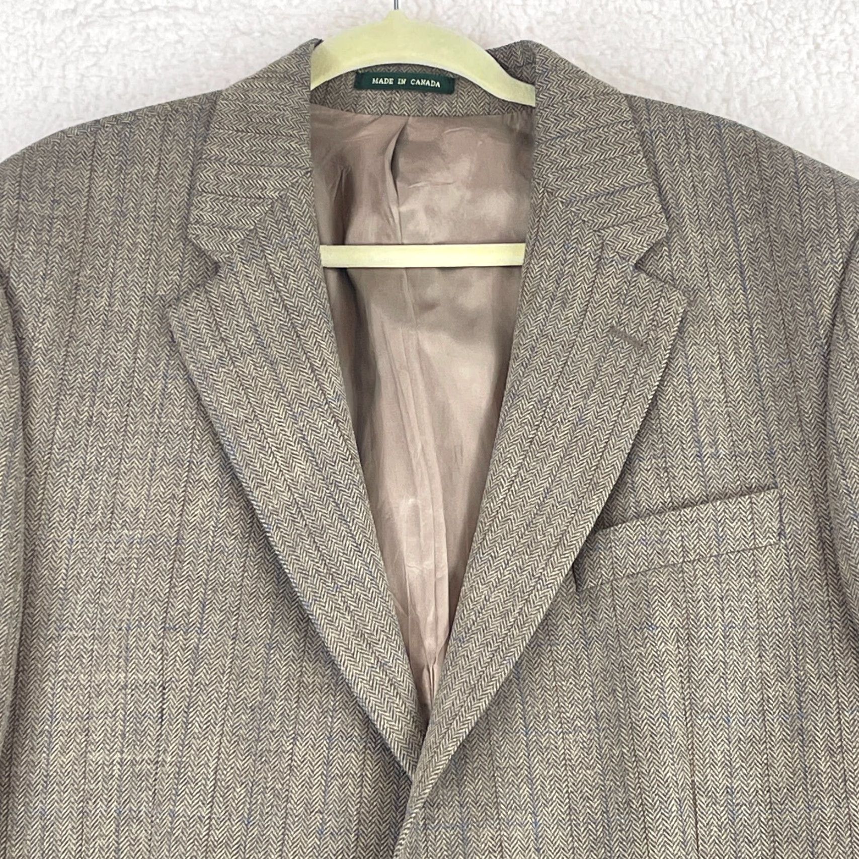 Ralph Lauren Lauren Ralph Lauren Blazer Mens 44L Brown Tweed Wool Long Sleeve Jacket Coat Sizes 44 Chest 44L Notch Long Size US XXL / EU 58 / 5 - 3 Thumbnail