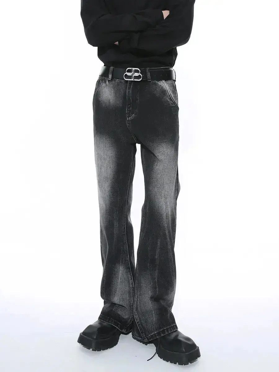 Japanese Brand Retro loose high street micro flared jeans Size US 32 / EU 48 - 3 Thumbnail