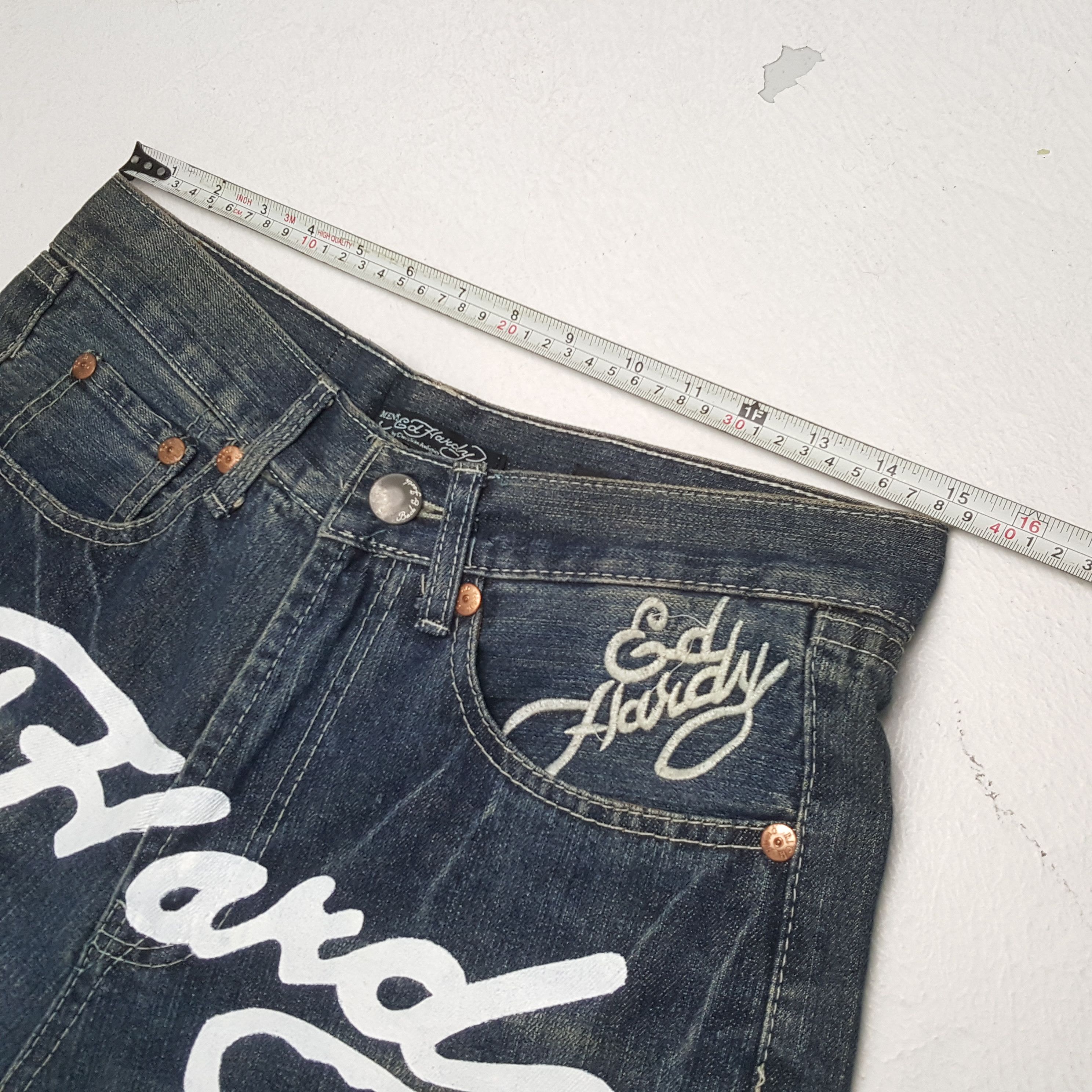 Christian Audigier × Ed Hardy × Vintage Vintage ED HARDY by CHRISTIAN AUDIGIER Fashion Designer Jean Size US 30 / EU 46 - 7 Thumbnail