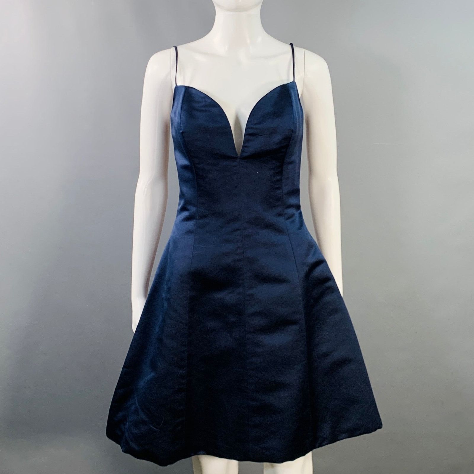 Other DONALD DEA Navy Taffeta Knee Length Cocktail Dress Size M / US 6-8 / IT 42-44 - 1 Thumbnail