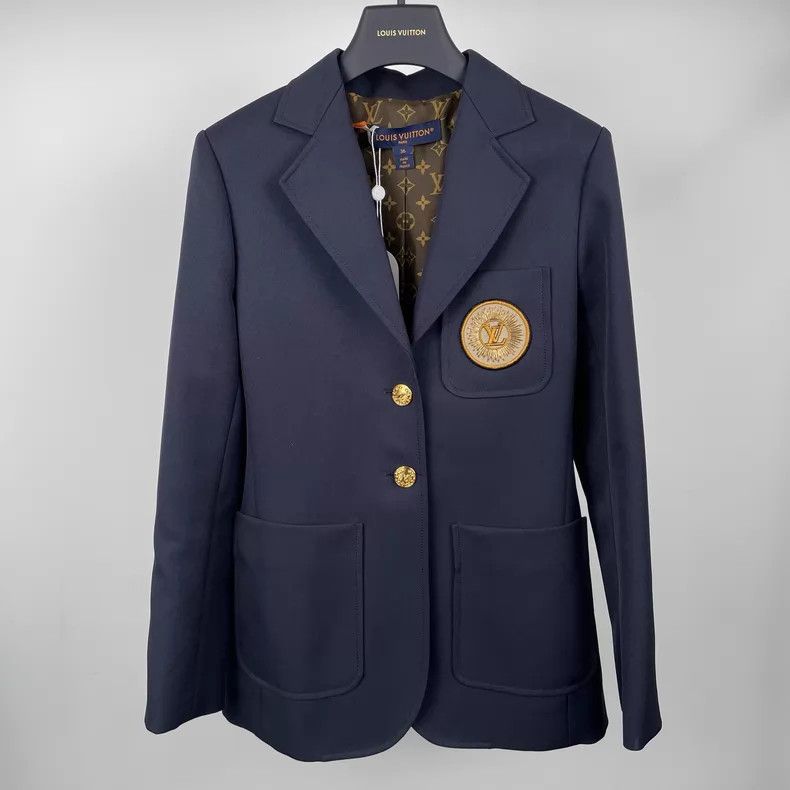 Louis Vuitton Louis Vuitton Dark Blue Preppy Badge Blazer jacket Size XS / US 0-2 / IT 36-38 - 1 Thumbnail