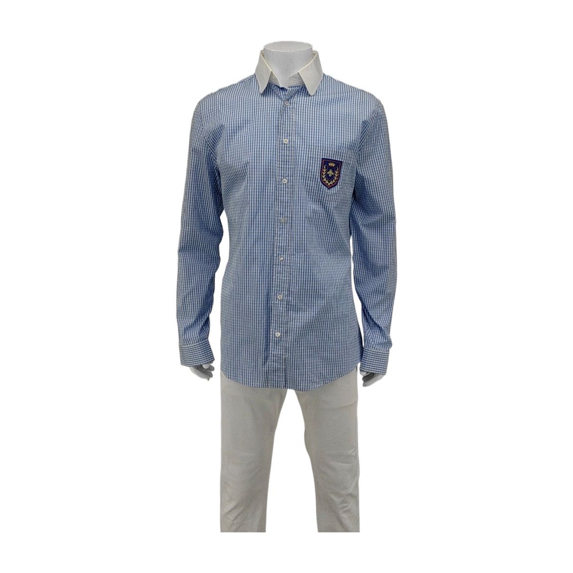 Gucci Gucci Gingham Contrast Collar Shirt Size L Size US L / EU 52-54 / 3 - 1 Thumbnail