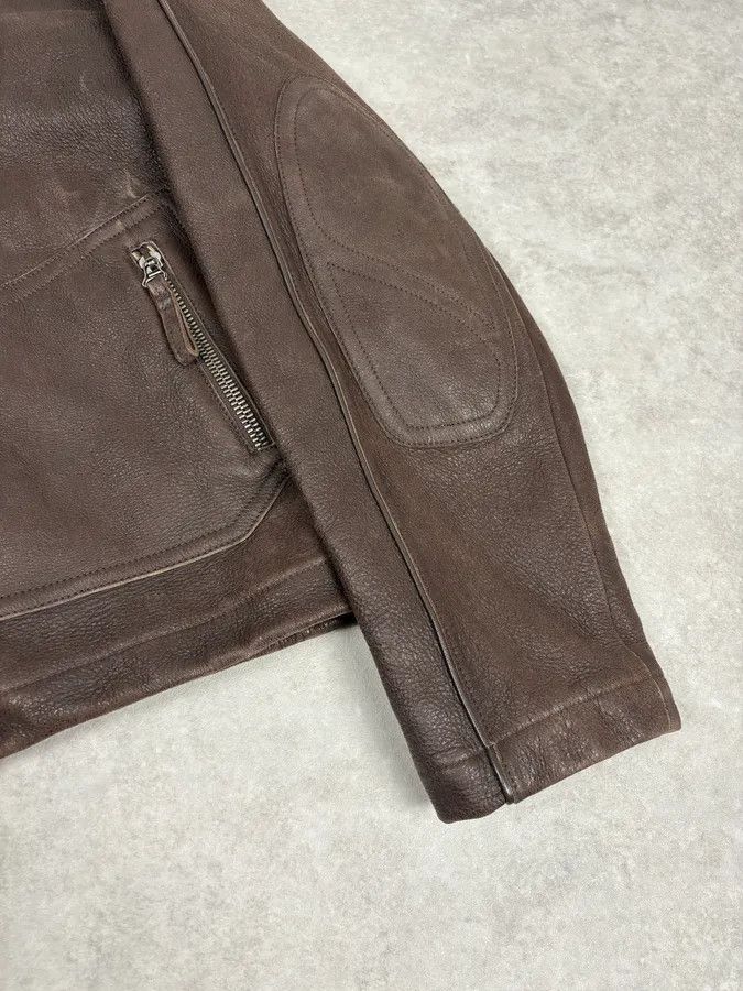 Armani 2000s Armani Brown Imperial Leather Jacket Size US M / EU 48-50 / 2 - 8 Thumbnail