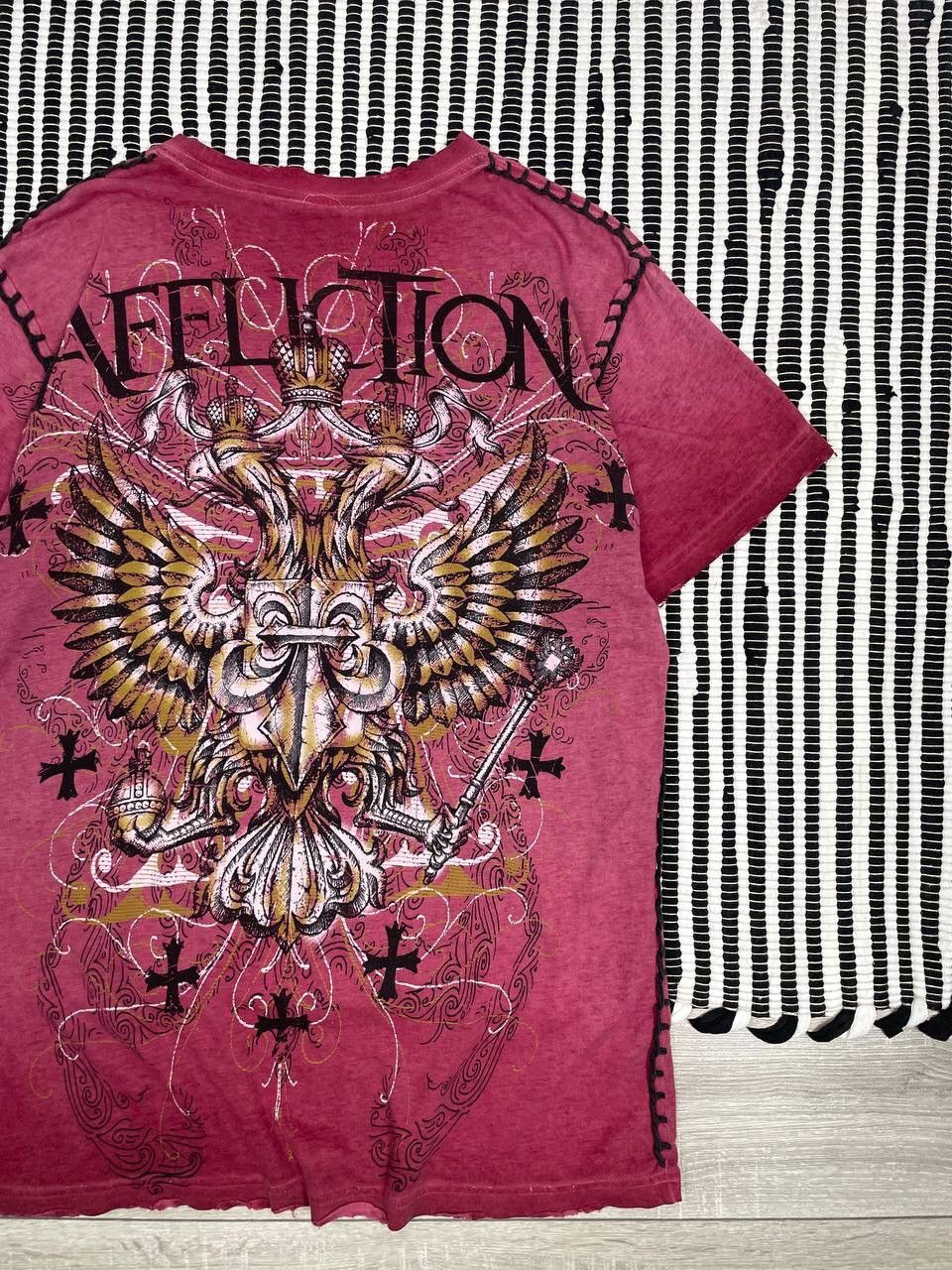 Affliction Vintage Affliction Big Logo Distressed Tee T-Shirt Y2K Size US M / EU 48-50 / 2 - 3 Thumbnail