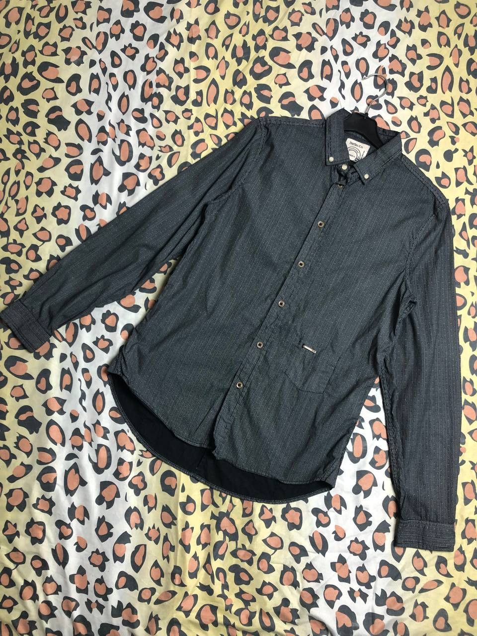 Diesel × Vintage Vintage Diesel Metal Logo Button Up Shirt Y2K Size US M / EU 48-50 / 2 - 1 Thumbnail