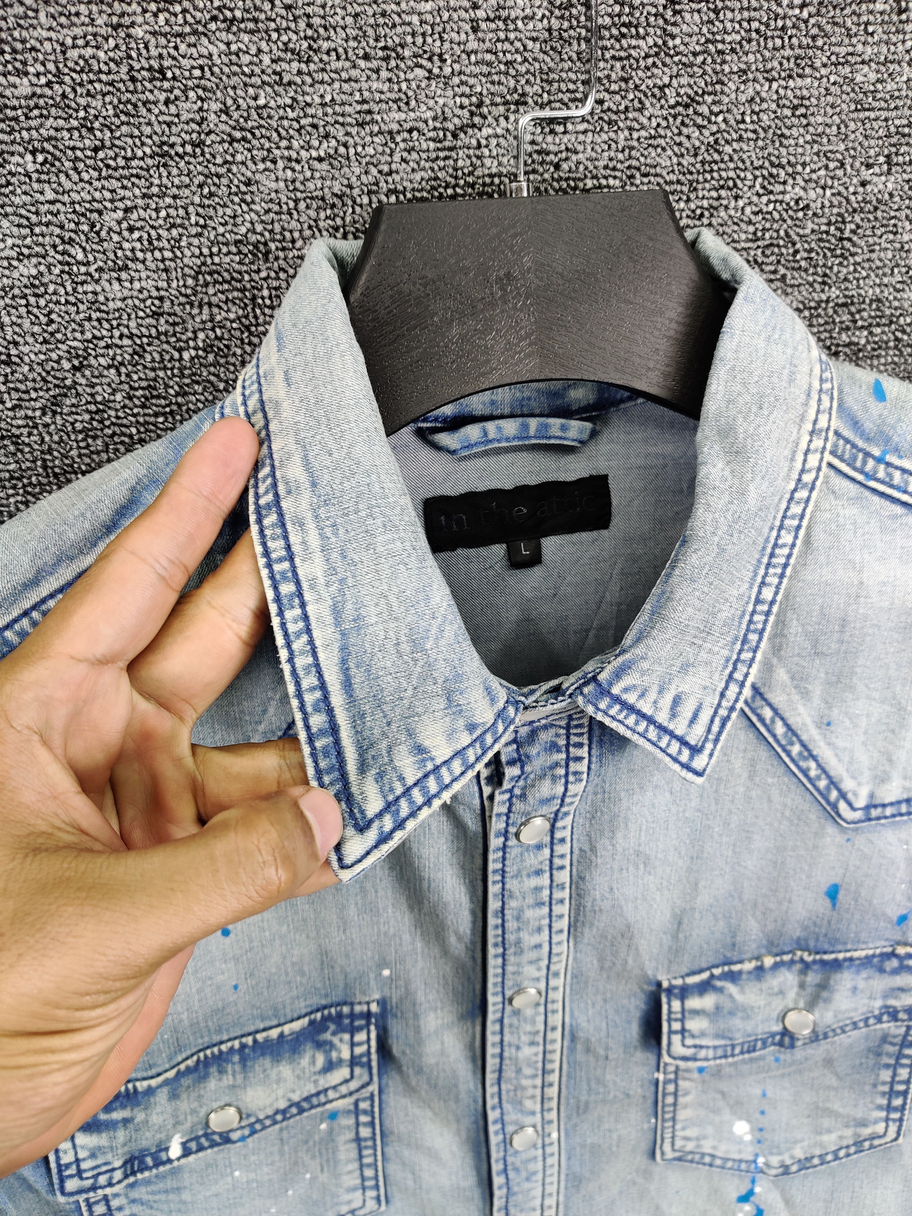 In The Attic Vintage In The Attic Paint Denim Button Ups Shirt Size US L / EU 52-54 / 3 - 5 Thumbnail