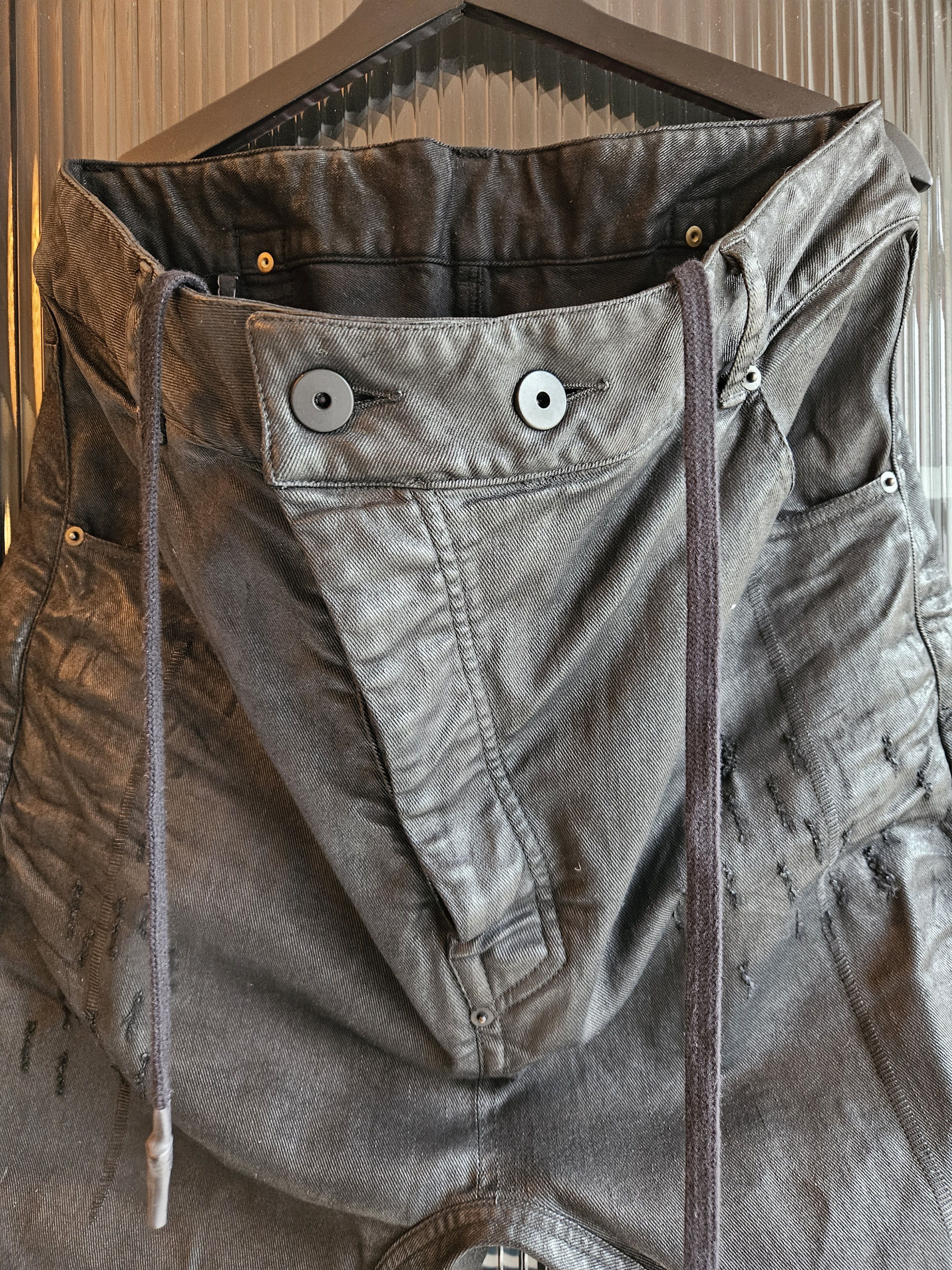 11 By Boris Bidjan Saberi P4 - Black Dye Out-Skated Jeans Size US 34 / EU 50 - 4 Thumbnail