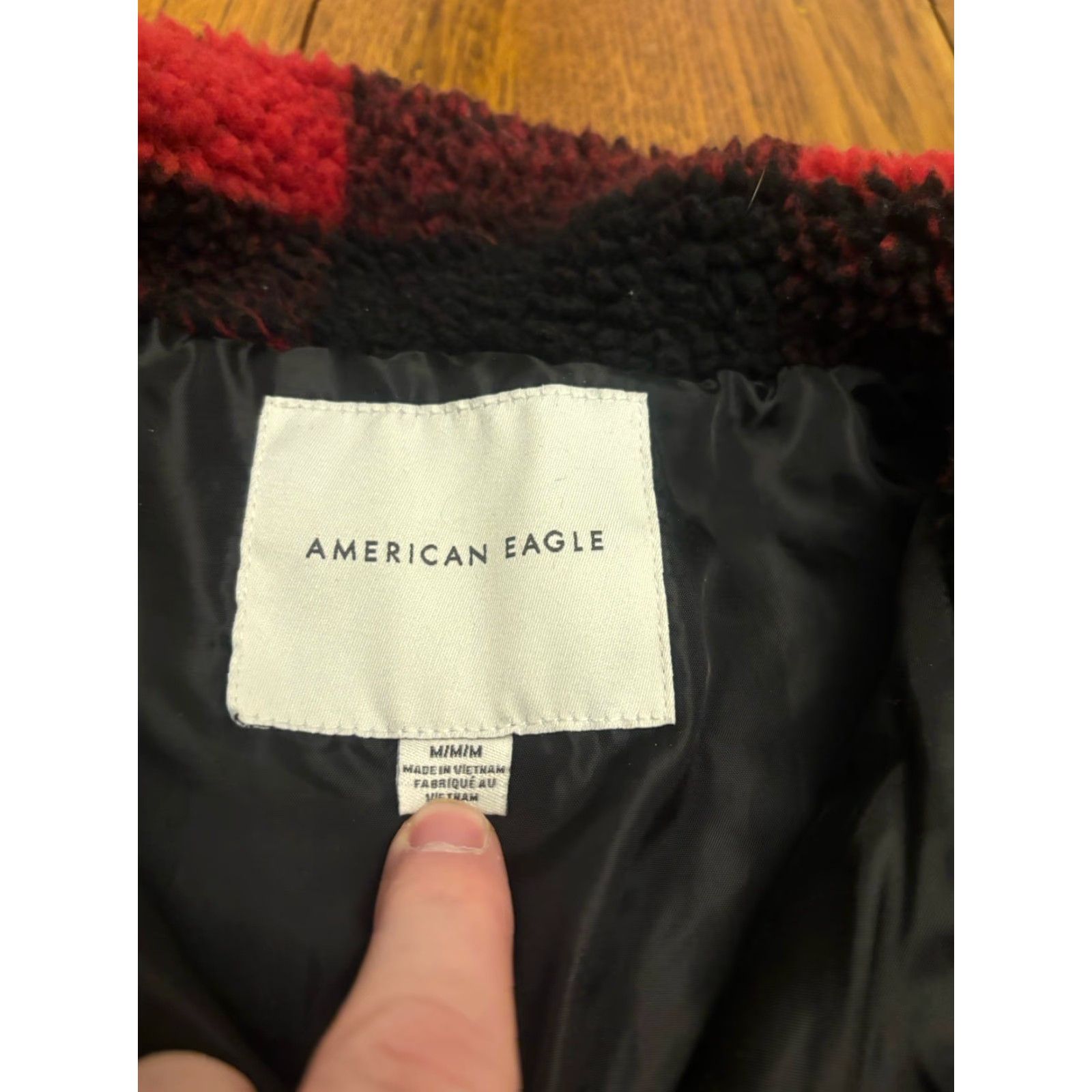 American Eagle Outfitters VINTAGE American Eagle Outfitters Sherpa Fleece Pullover Red Buffalo Plaid M1? Size M / US 6-8 / IT 42-44 - 2 Thumbnail