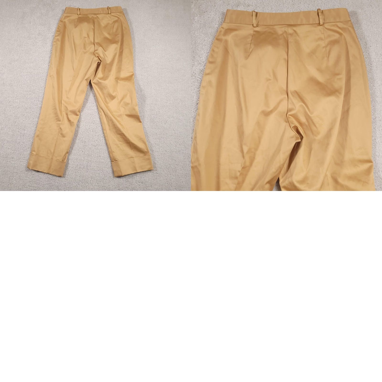Vintage The Limited Stretch Dress Pants Womens 2 Tan Ankle Career Cropped Cuffed Size 26" / US 2 / IT 38 - 9 Thumbnail