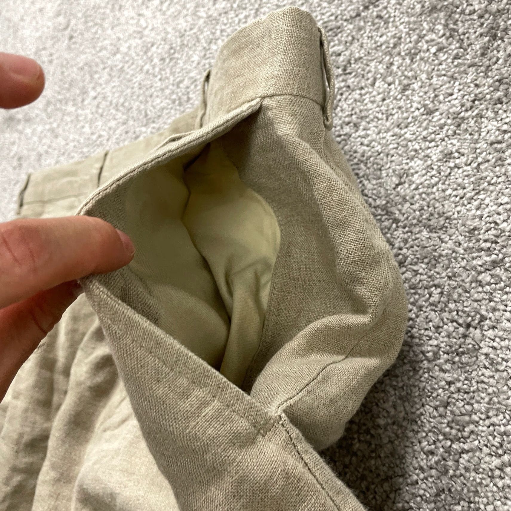 Eddie Bauer VINTAGE Eddie Bauer Linen Pants Women's Cropped 36 Beige Relaxed Fit Tailored Slacks Size 25" / US 0 / IT 36 - 7 Thumbnail