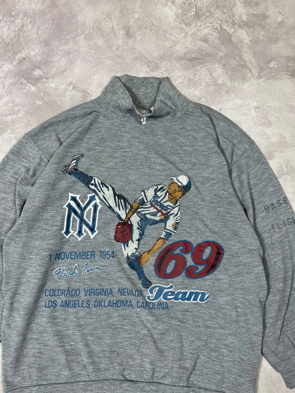 Vintage Rare‼️Baseball NY Braves 1954 Team Flash Size US L / EU 52-54 / 3 - 3 Thumbnail