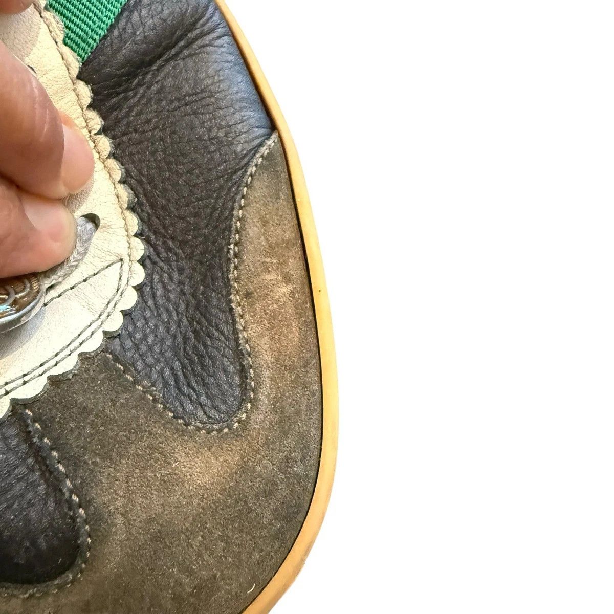 Gucci Gucci G74 Sneakers Black Leather 9 Web Gum Size US 9 / EU 42 - 9 Thumbnail