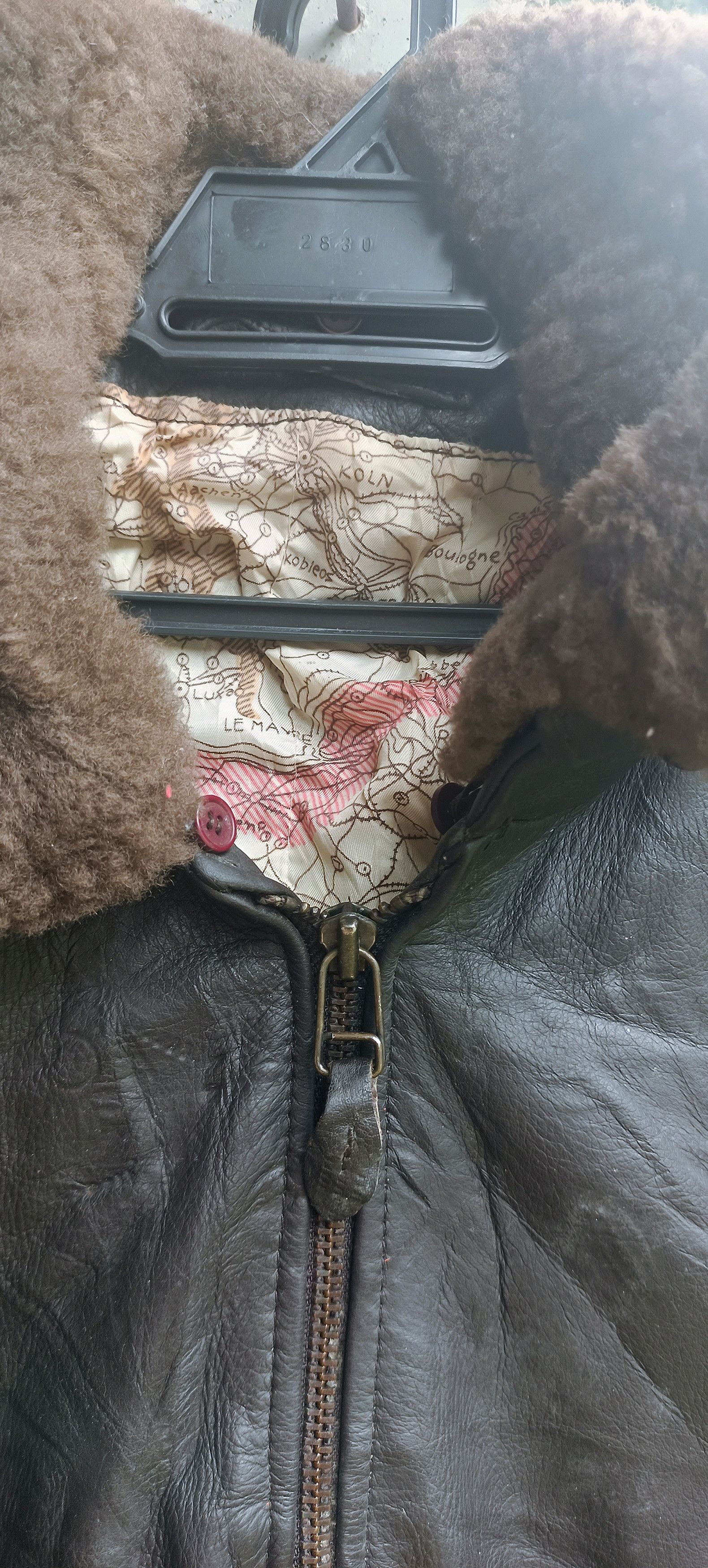 Japanese Brand Vintage🔥Inner Map Leather jacket Size US L / EU 52-54 / 3 - 9 Thumbnail