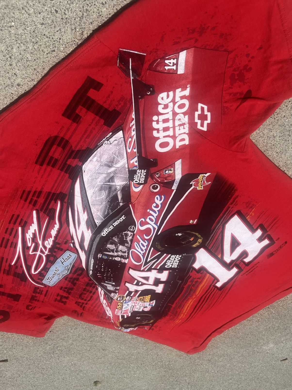 NASCAR Vintage all over print Tony Stewart NASCAR 2010 Tshirt XL Size US XL / EU 56 / 4 - 3 Thumbnail