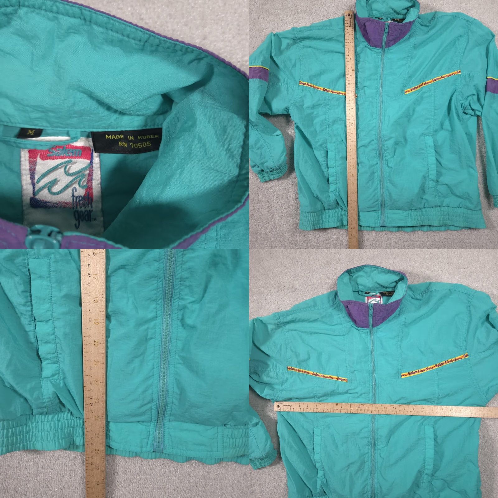 Vintage VINTAGE Salem Fresh Gear Jacket Mens Medium Green Full Zip Windbreaker 90s Size US M / EU 48-50 / 2 - 8 Thumbnail