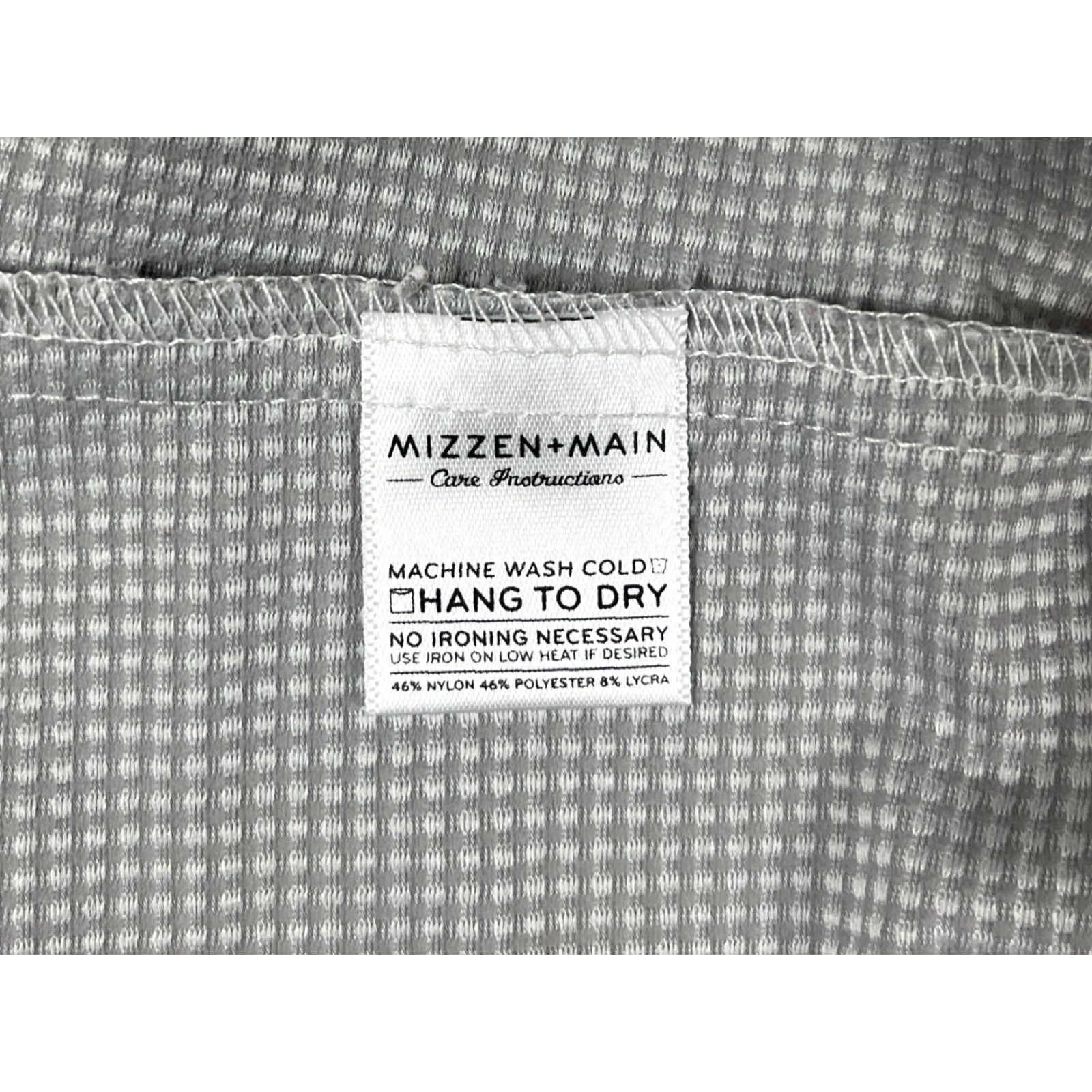 Mizzen+Main Mizzen+Main Shirt Long Sleeve Button-Up Trim Fit Gingham Gray Size L Mens Size US L / EU 52-54 / 3 - 6 Thumbnail