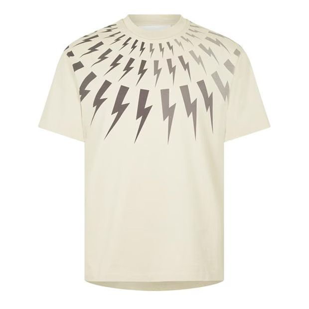 image of Neil Barrett O1G2R1Mq0424 T-Shirts In Ivory Steel, Men's (Size Medium)